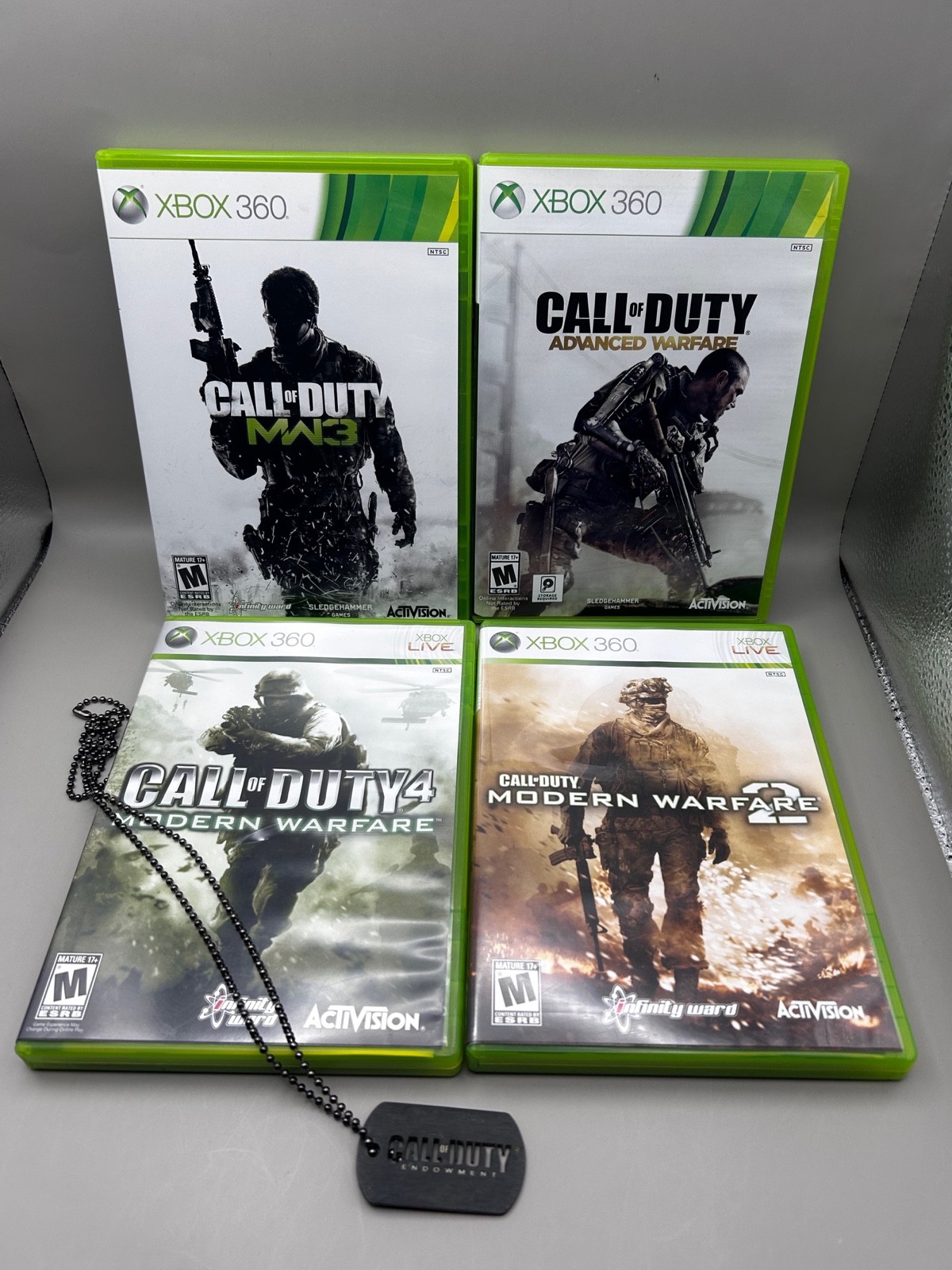 XBOX 360 Call of Duty Modern Warfare Bundle and Bonus Dog Tag – all Tested