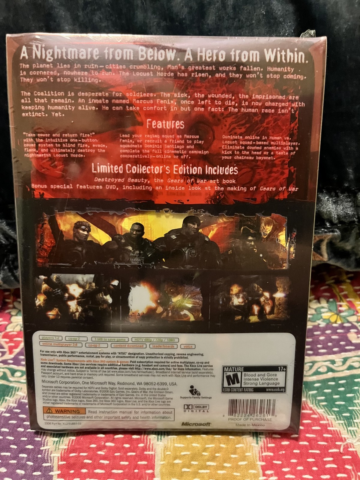 Gears of War:NEW/Factory Sealed Steelbook Limited Collector’s Edition Xbox 360