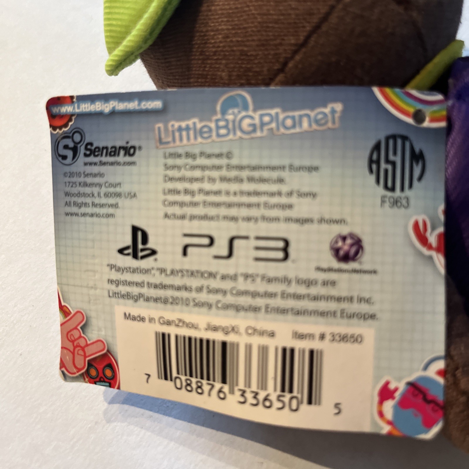 NWT 2010 Little Big Planet Sony PlayStation Twosack Sackboy Rapper Plush Doll