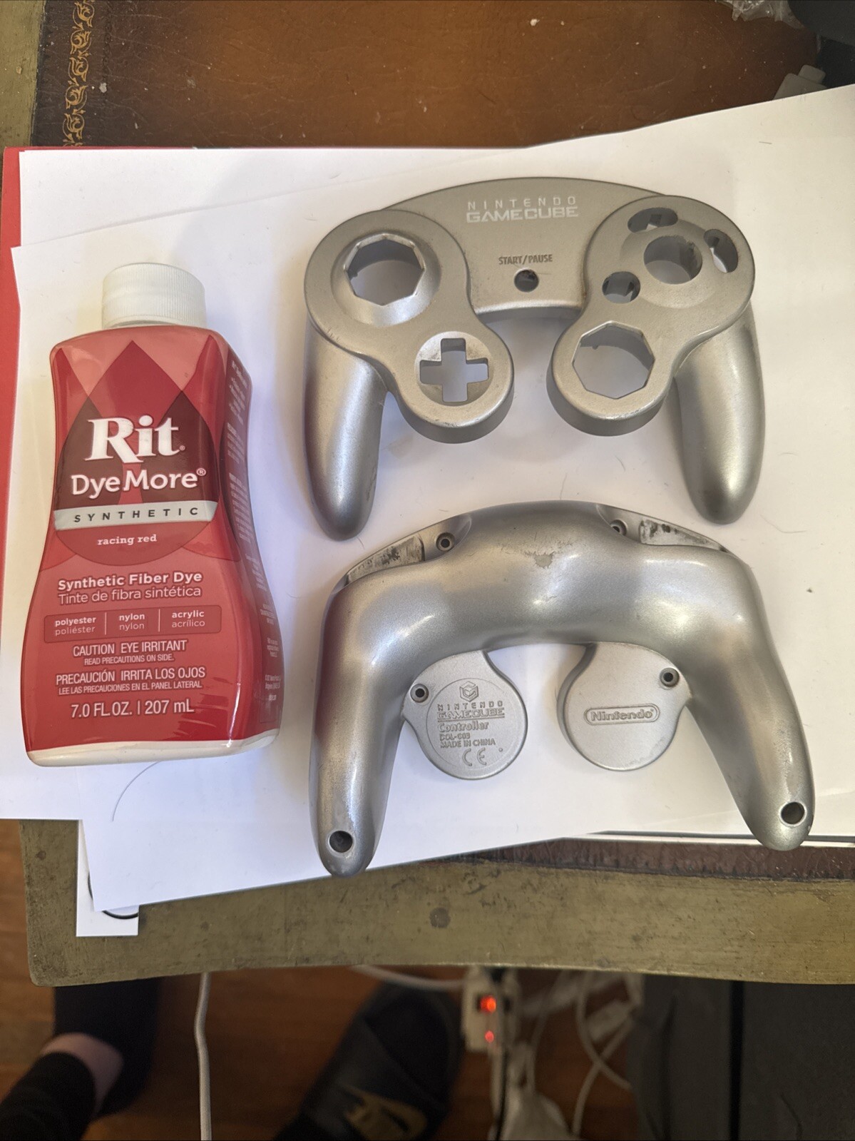 Nintendo Gamecube Platinum Controller SHELL ONLY W/ Rit Dye!!