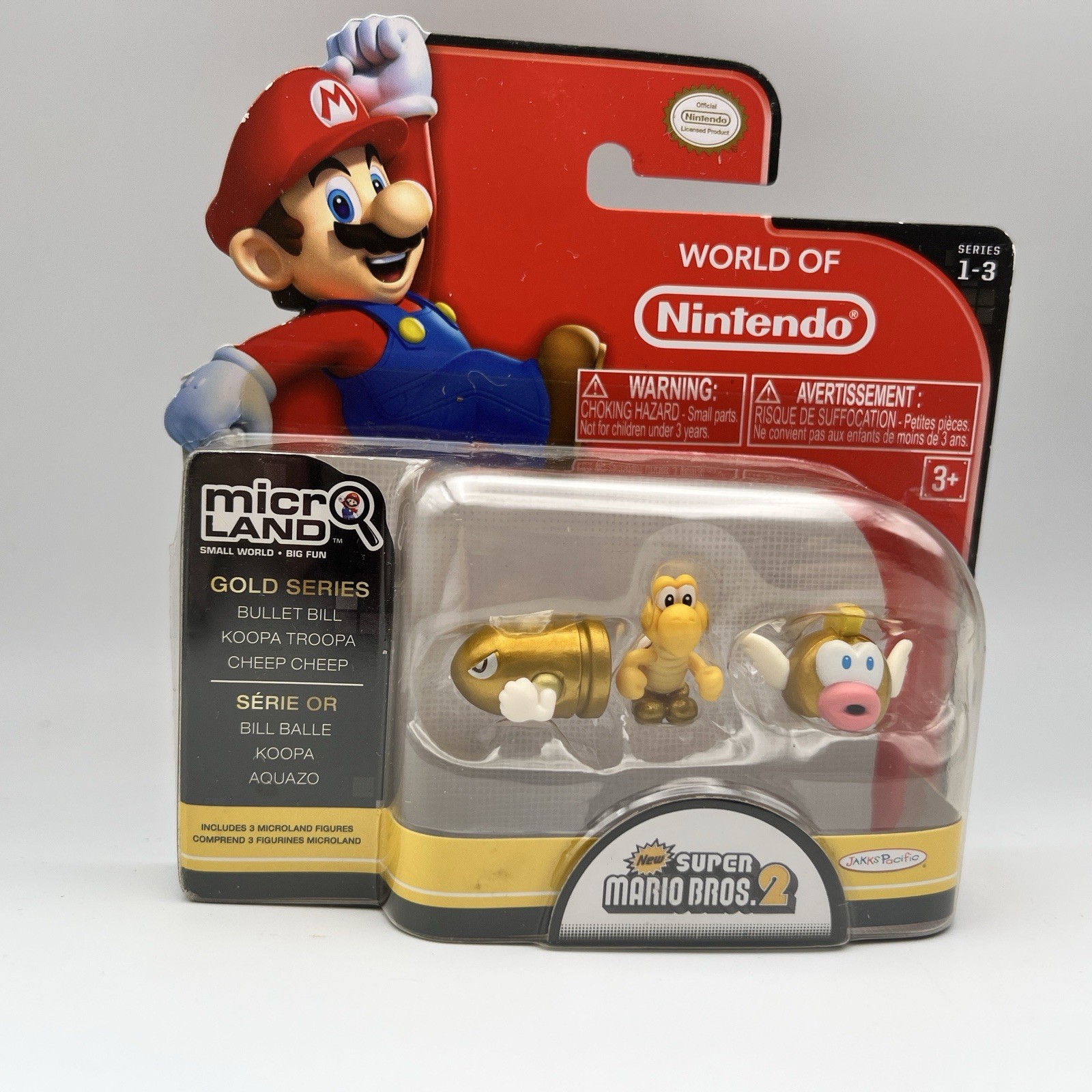Lot Of 2 World of Nintendo Gold Series Microland 1-3 Mario Goomba Koopa
