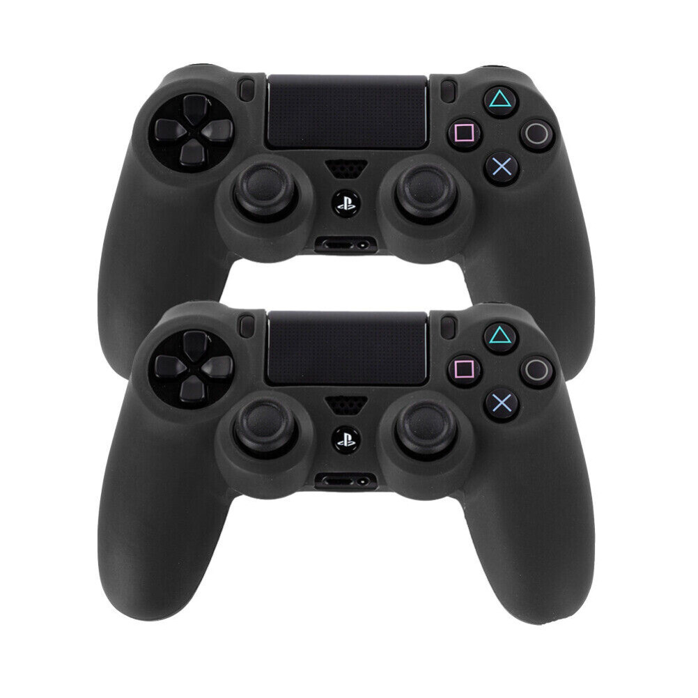 2PCS Soft Silicone Gel Rubber Case Cover Playstation 4 PS4 Controller Skin Case