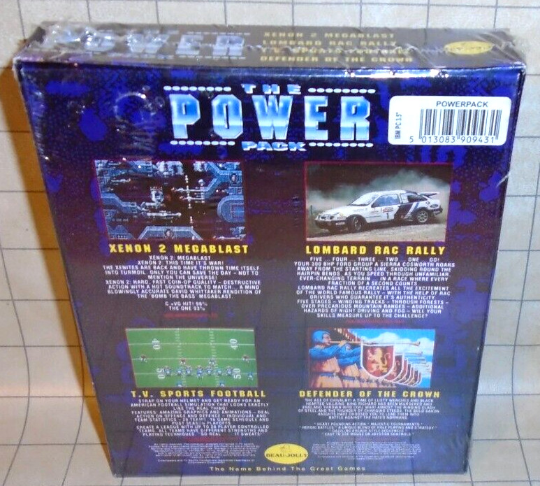 The Power Pack IBM PC Games SEALED Beau-Jolly – Xenon 2, Defender of the Crown