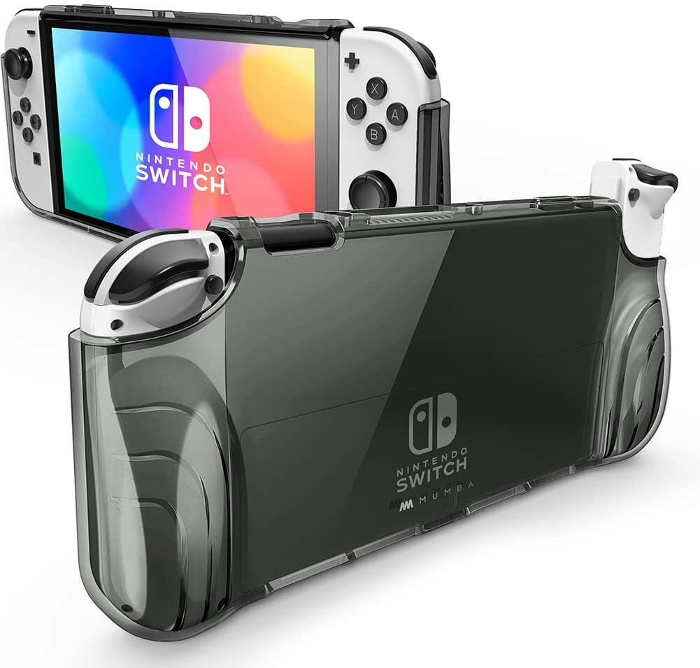 For Nintendo Switch OLED Console Joy-Con 7.0″ Mumba Case Flexible TPU Grip Cover