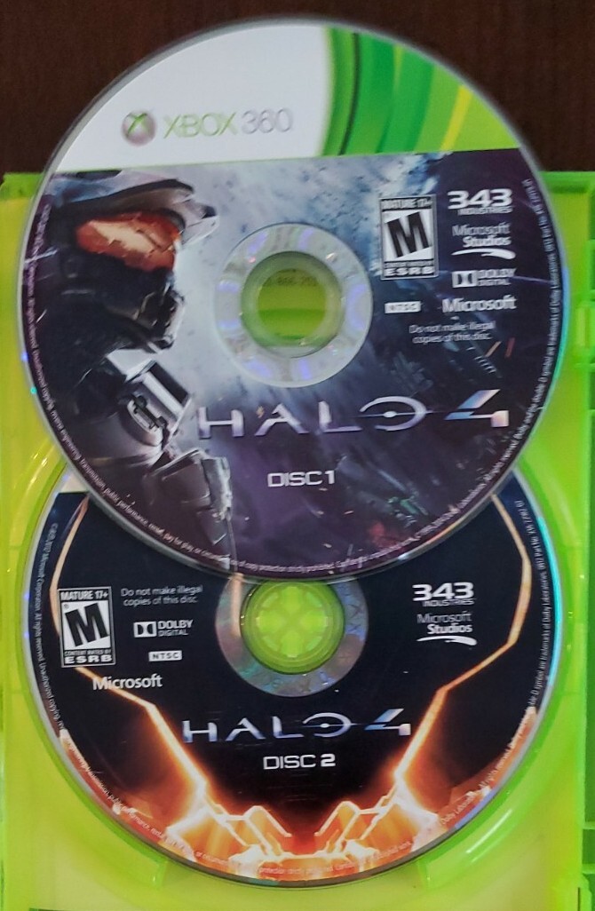 Halo 4 (2 Disc Set Microsoft Xbox 360, 2012 343 Industries) Complete VGC