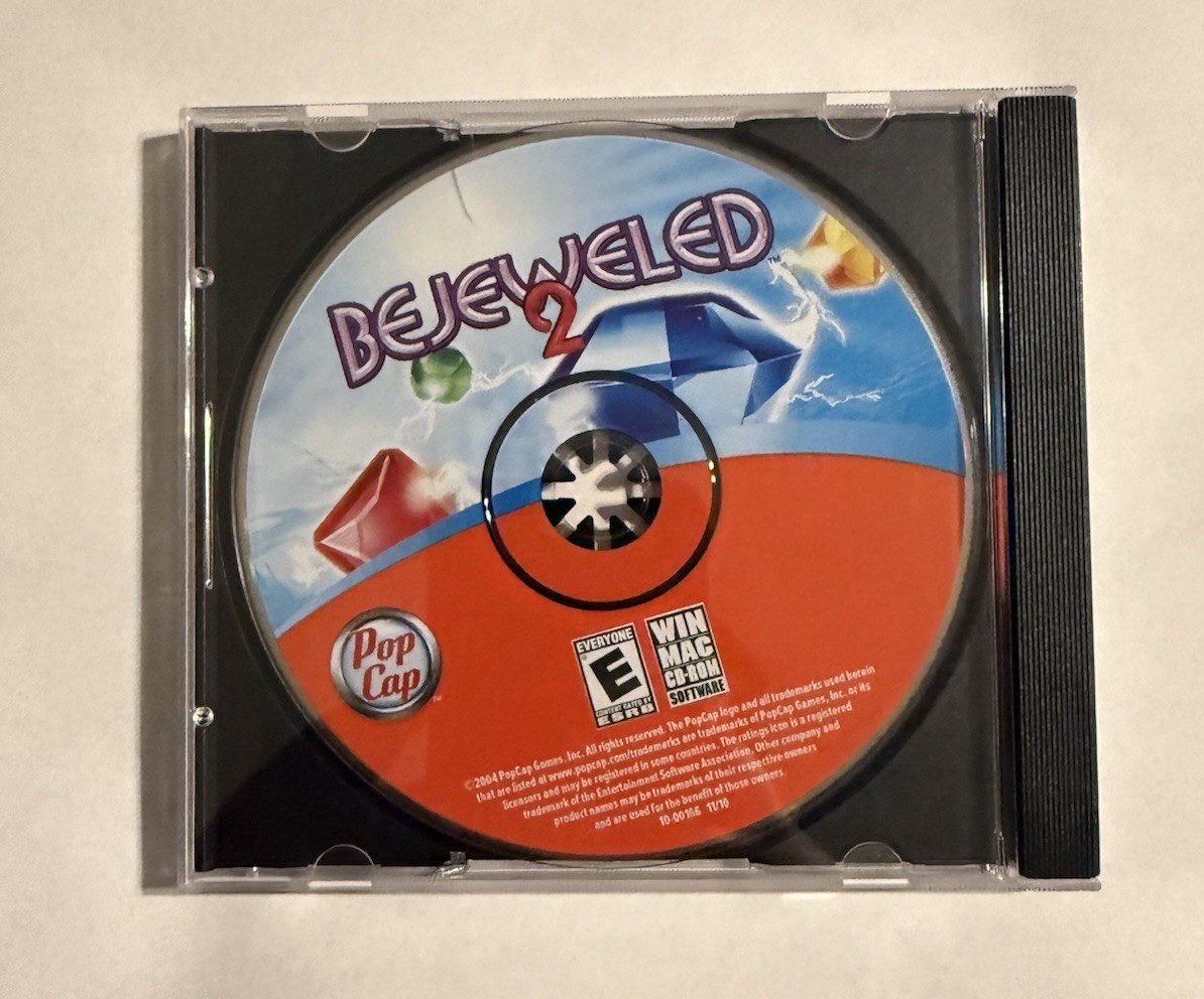Bejeweled 2 PC CD-ROM PopCap Game Complete w/ Case & Disc Win/Mac Tested 2004