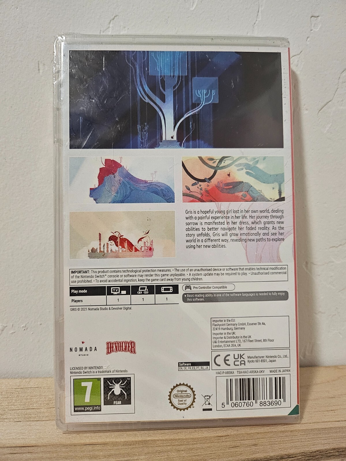 Gris for Nintendo Switch (PEGI 7 EU Release) Platforming Adventure – New Sealed!