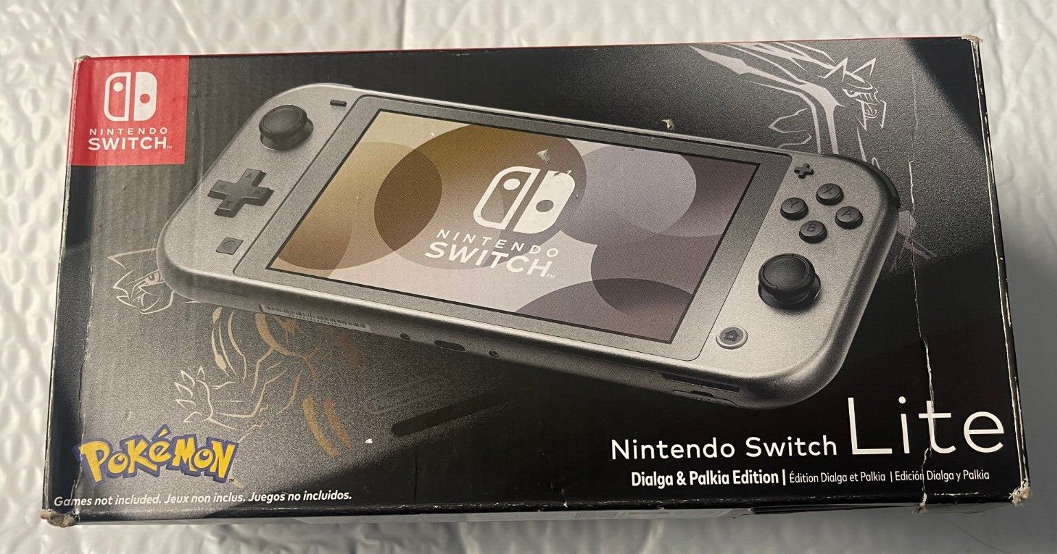 Nintendo Switch Lite Console Pokemon Dialga & Palkia Limited Edition – Gray