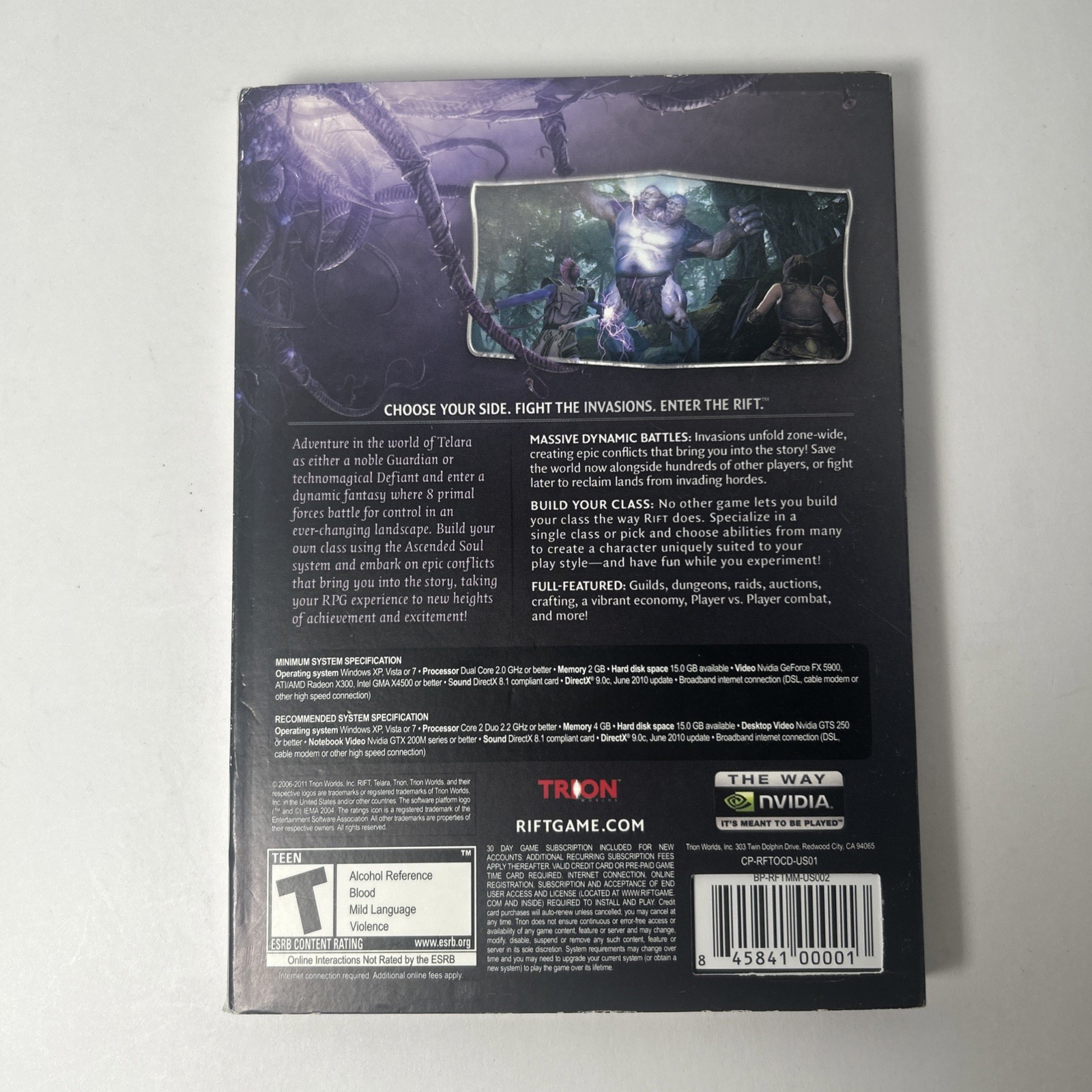 RIFT PC Game Near Mint Likely Unplayed Complete Box Extras Walmart Pet