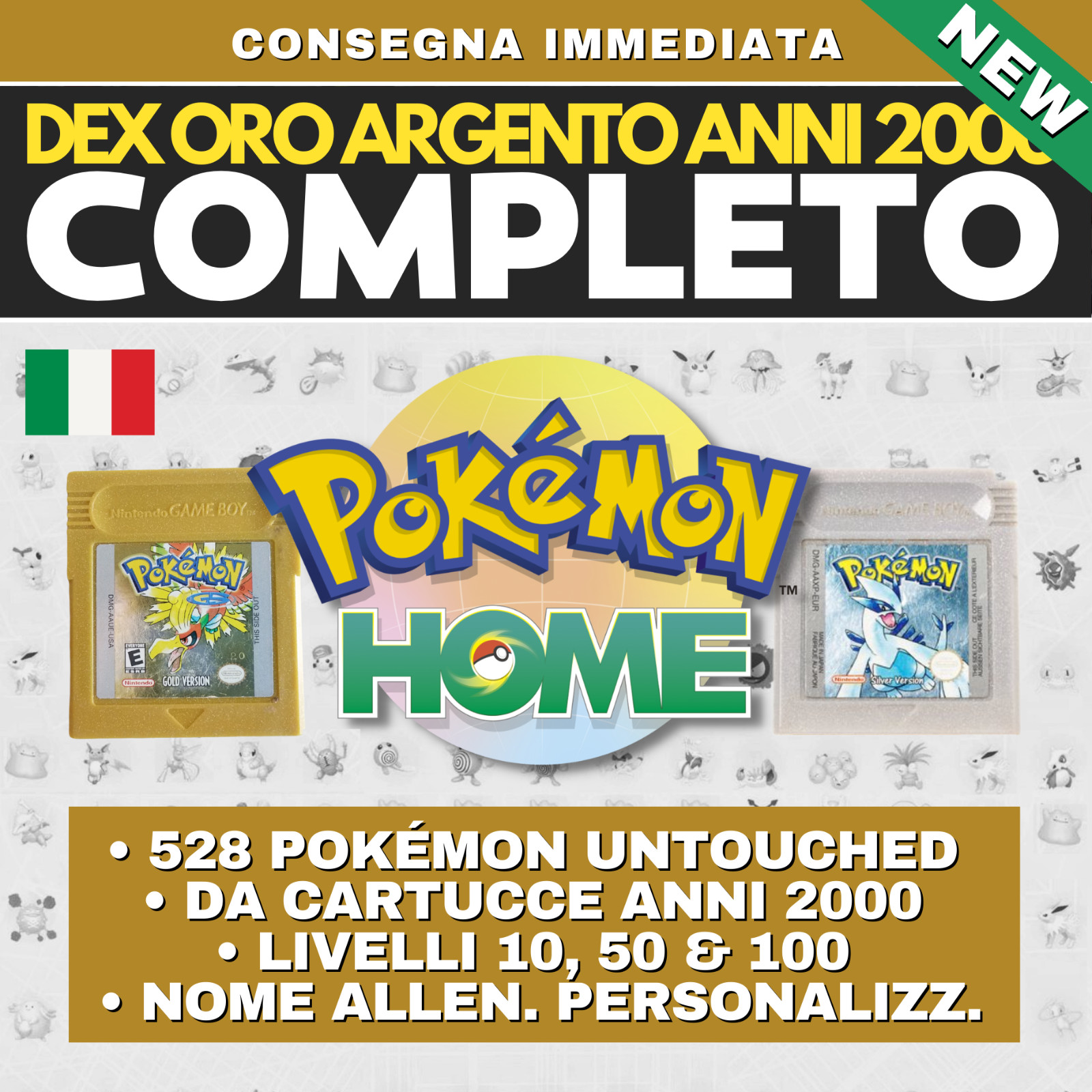 Pokemon HOME Gold Silver Legit 2000s Shiny Living Dex Pokedex Complete Johto