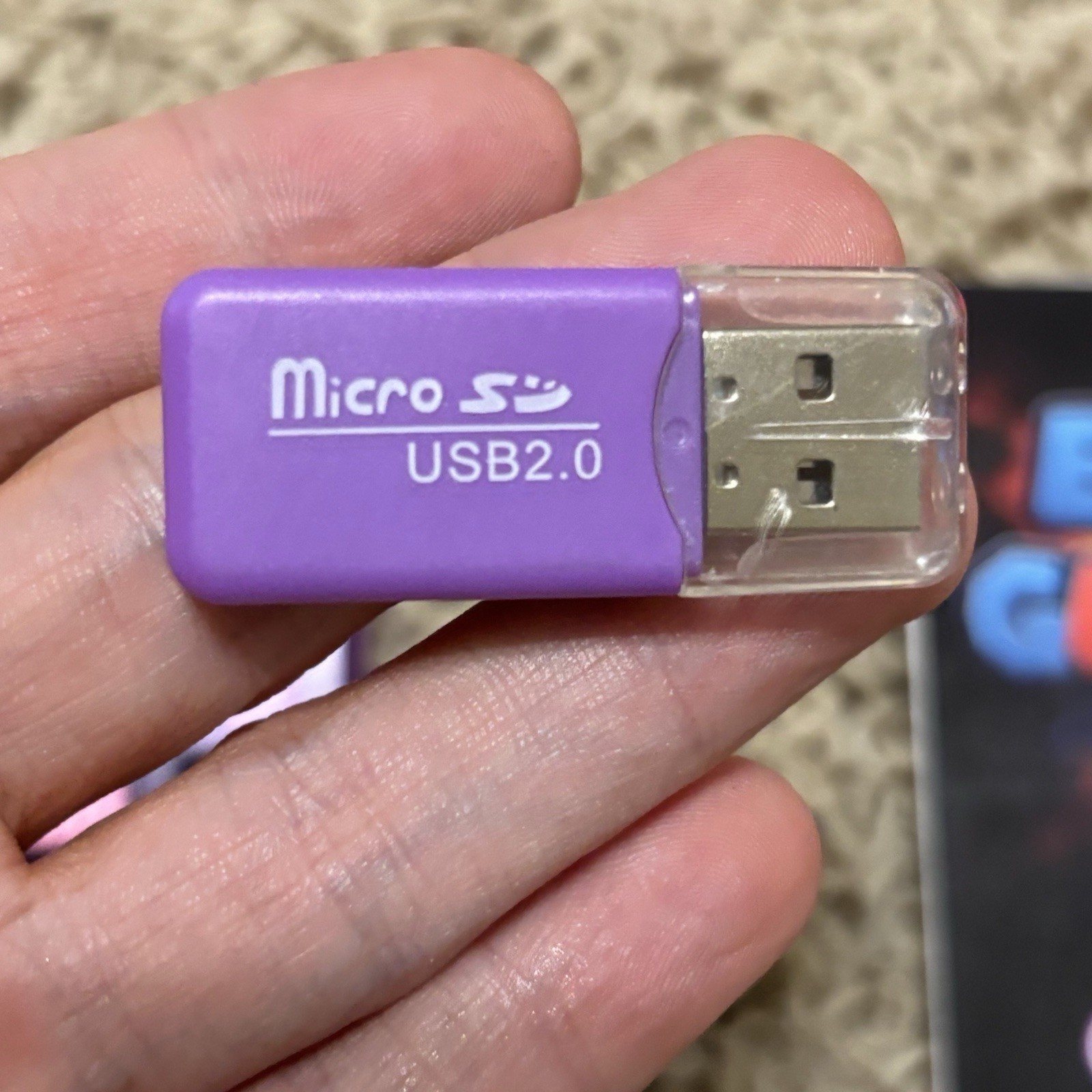 Summercart 64 Game Cartidge 32GB – Purple With SD To USB Converter & Manual