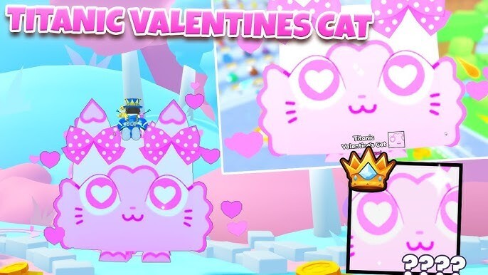Roblox – Pet Simulator 99 – Titanic Valentine’s Cat – In Game Pet Only – Level99