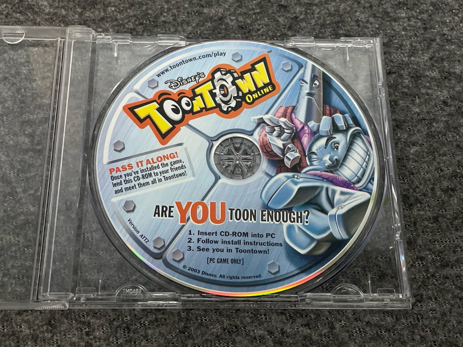 Disney’s Toontown Online Game Disc ATT2 (PC, 2003)