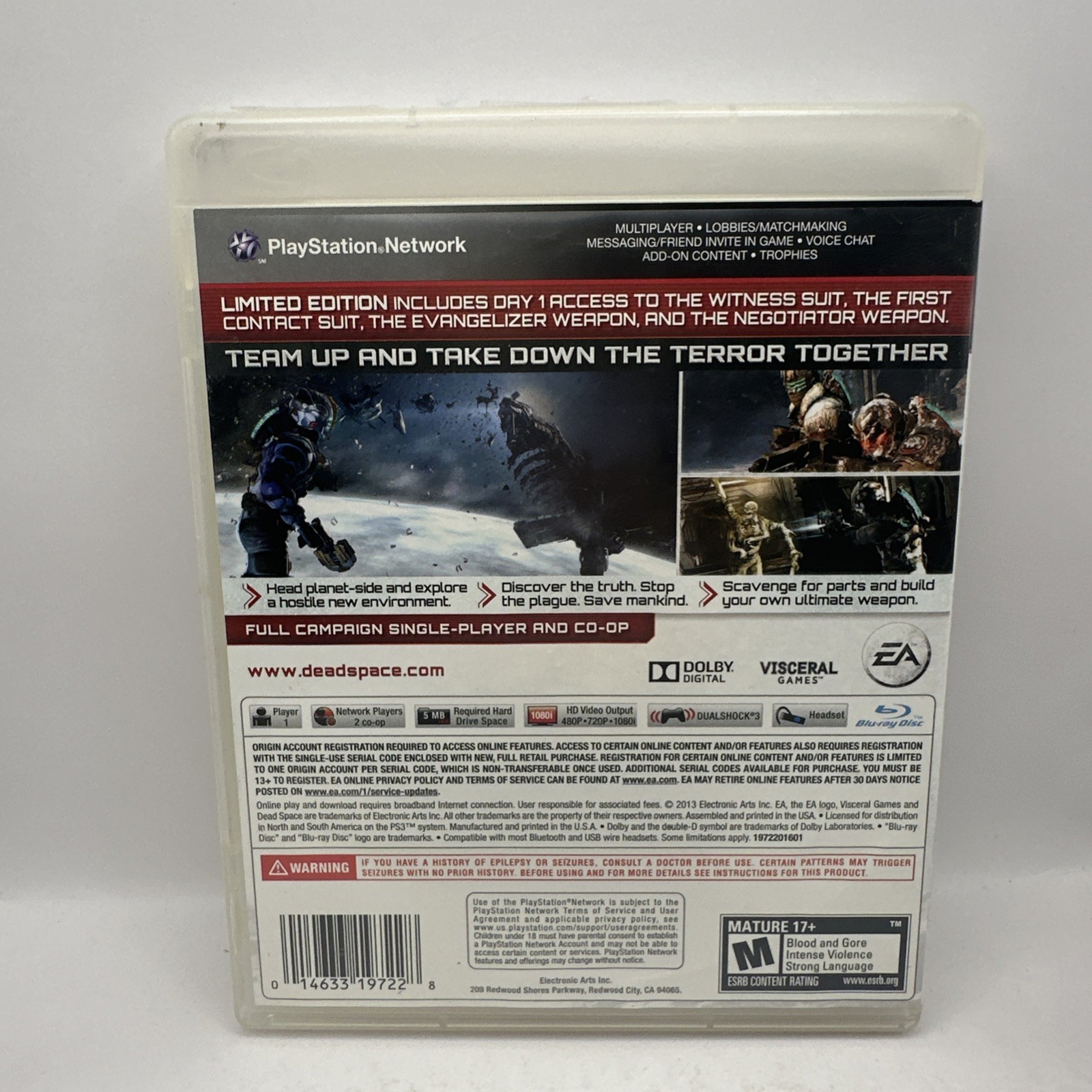 Dead Space 3 Limited Edition PS3 PlayStation 3 Complete CIB w Manual Excellent