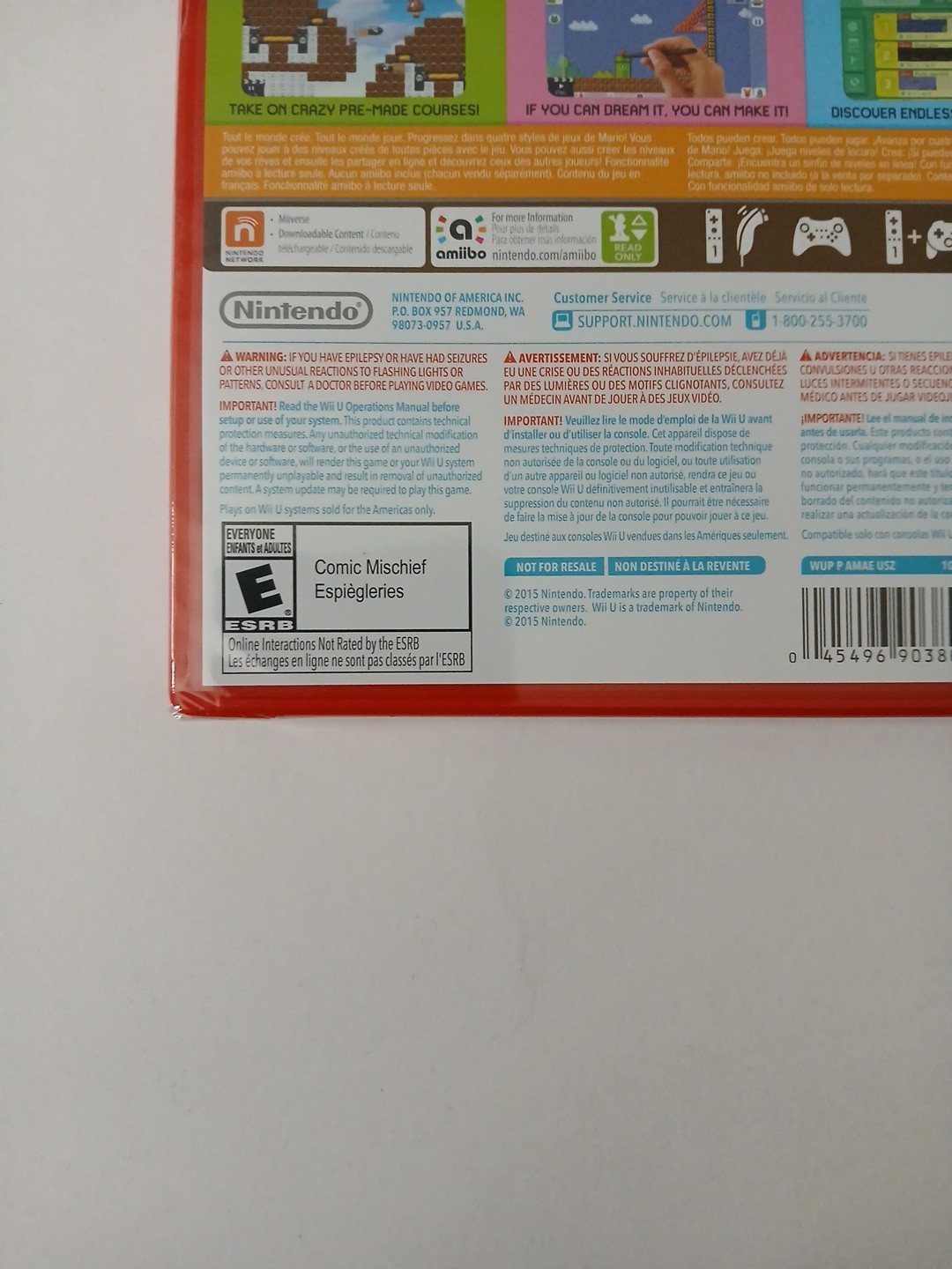 Super Mario Maker NEW USA Wii U, 2015