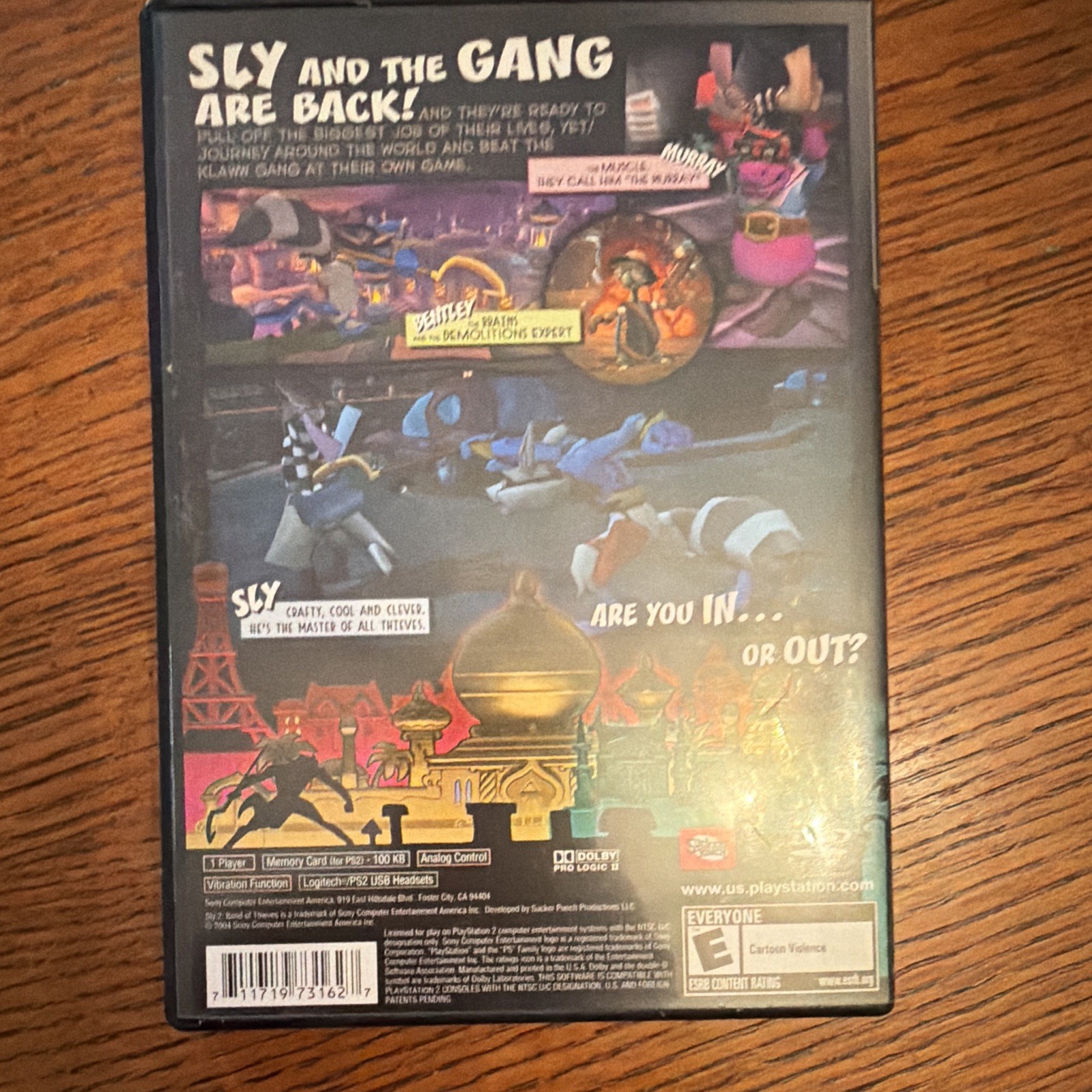Sony PlayStation 2 PS2 DVD Keep Case/Box – Sly 2: Band of Thieves