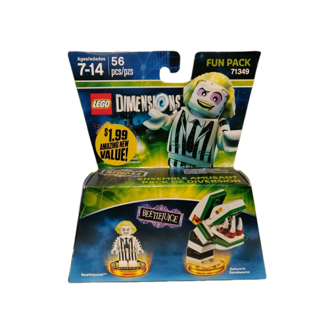 LEGO DIMENSIONS: Beetlejuice & Saturn’s Sandworm Fun Pack (71349) – Sealed!