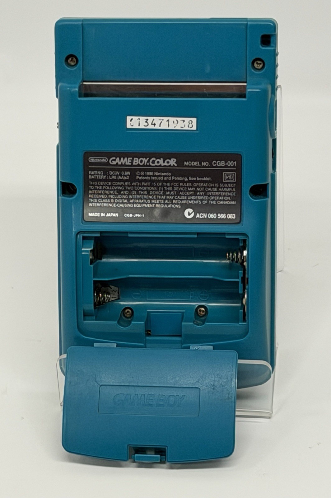 Gameboy Color Console Teal Nintendo GBC Tested Works CGB-001