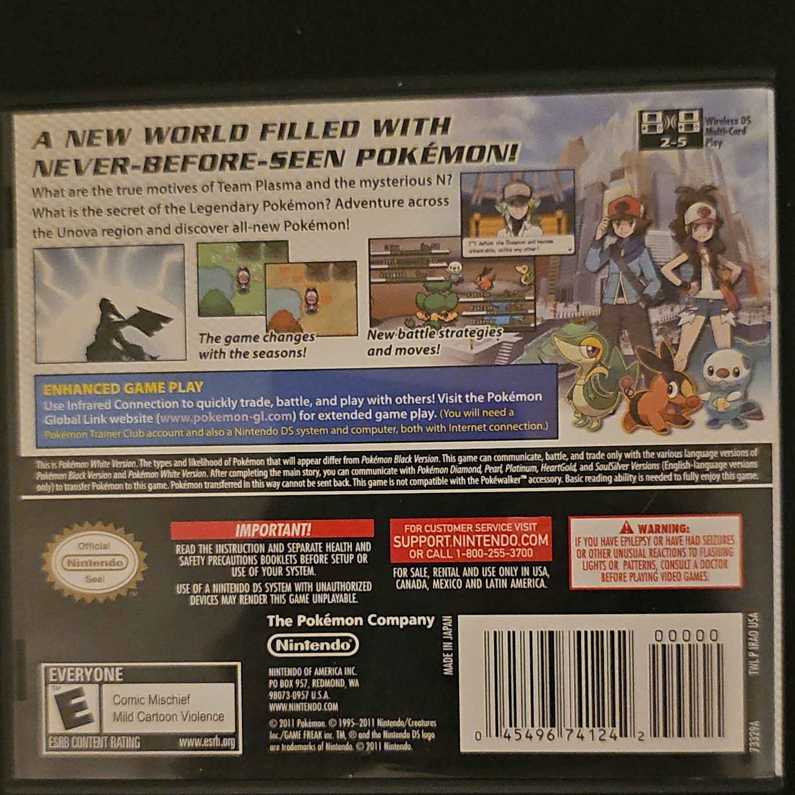 **TESTED** Pokemon White CIB Manual INCLUDED (see desc) NTSC-USA