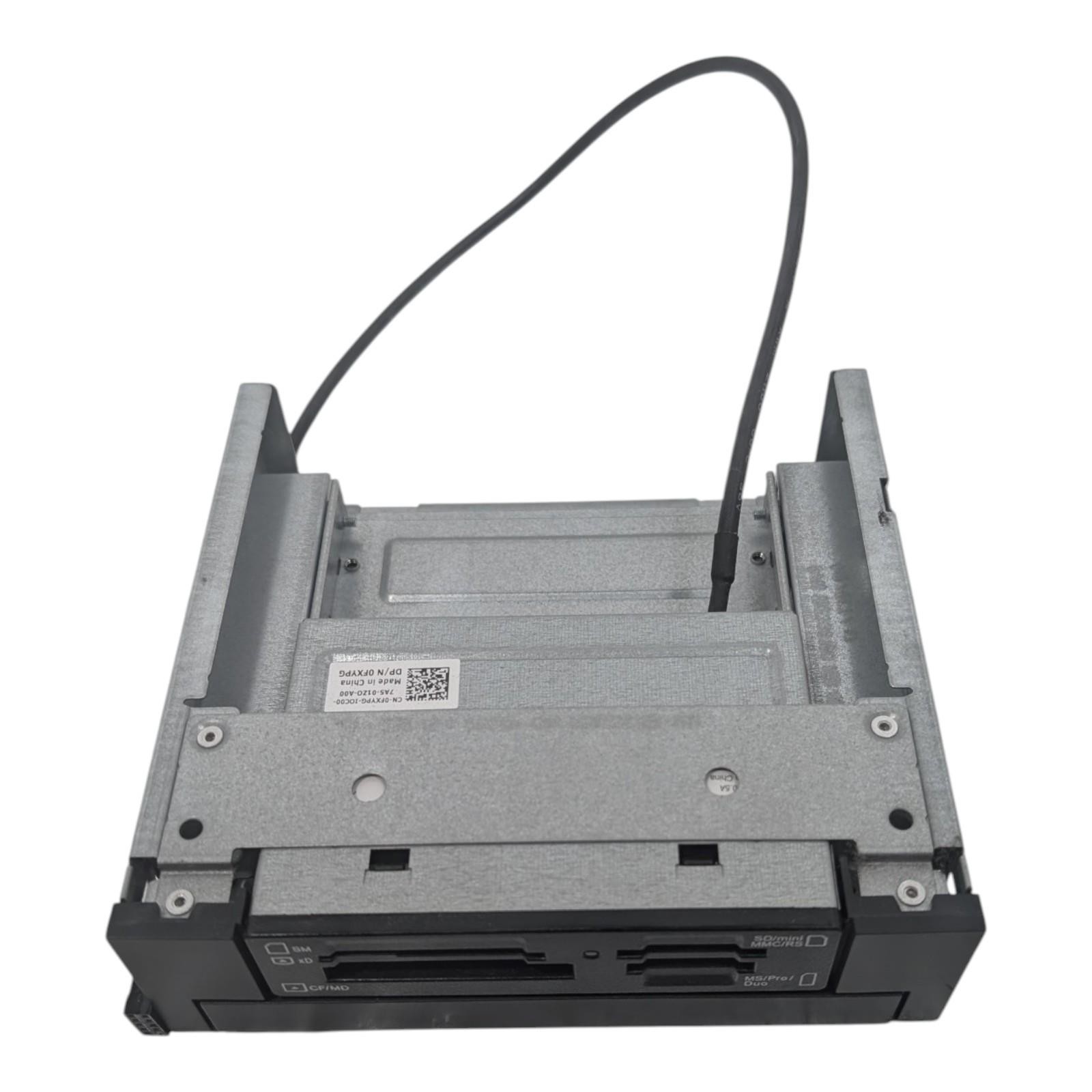 Dell 5.25″ Media Flash SD Card Reader 0FXYPG w USB cable, cage, and caddy 0NRMCG
