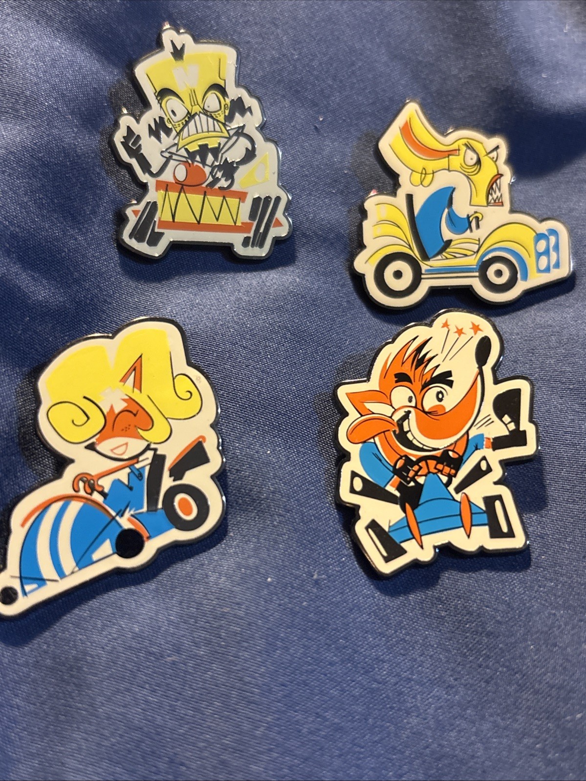 Crash Bandicoot Crash Team Racing Nitro Fueled CTR Collectable Pin Set of 4