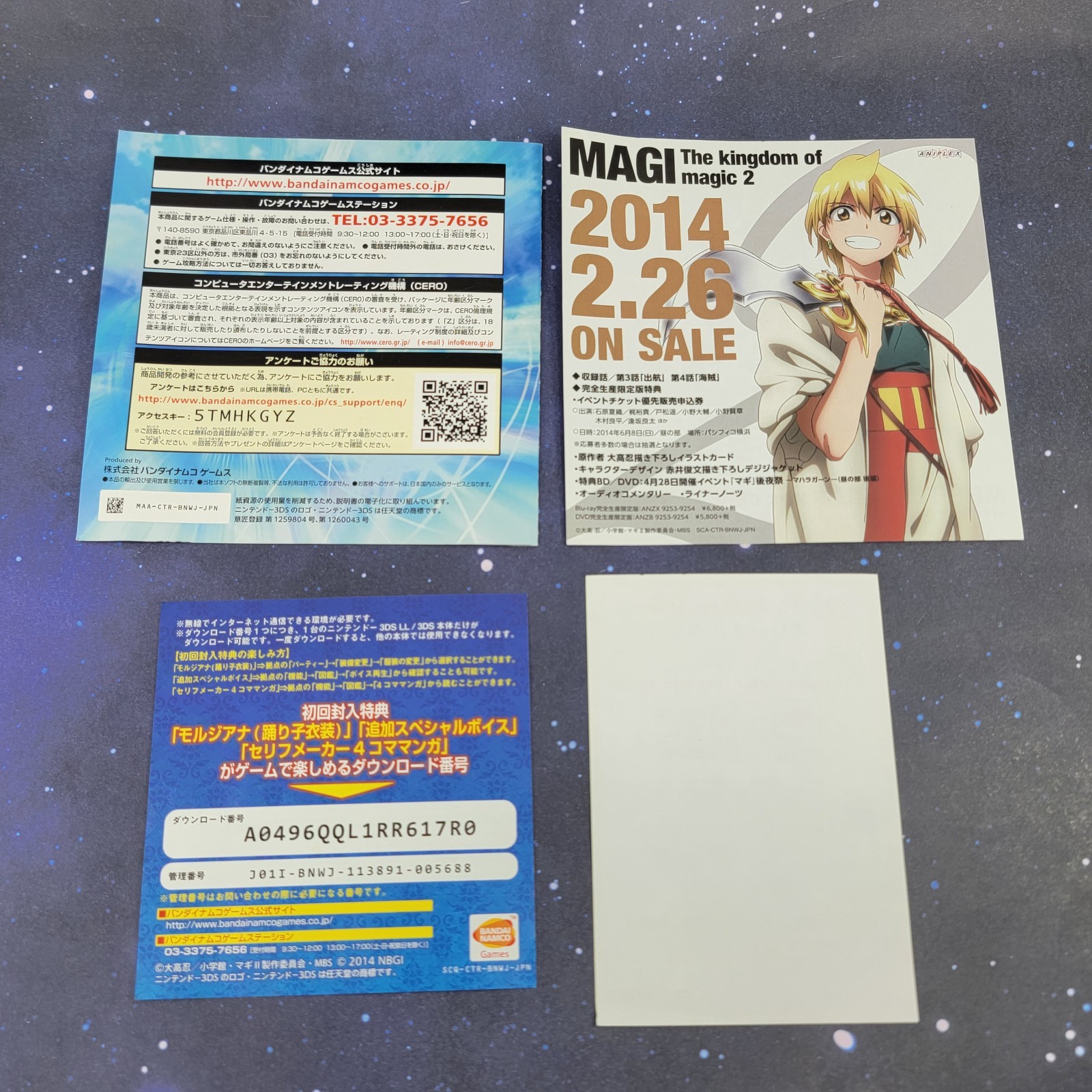 Magi A New World Kingdom of Magic (Nintendo DS) Japanese Video Game CIB 1442