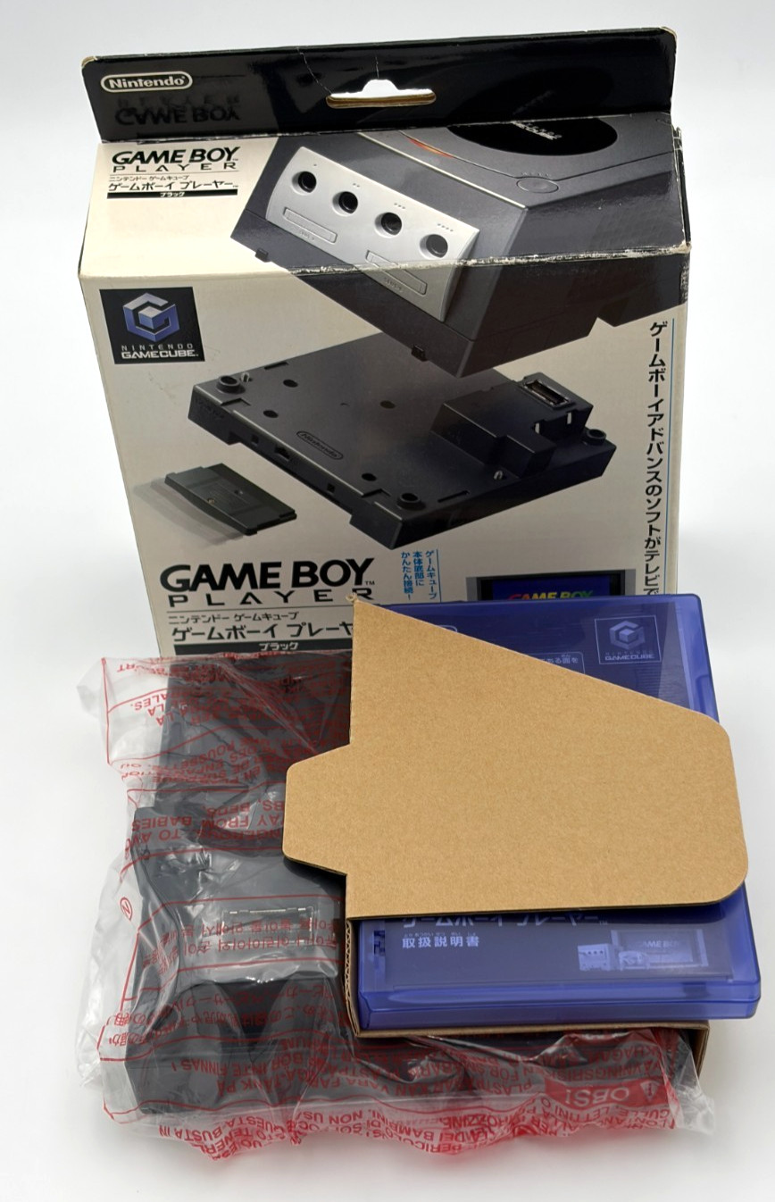 Gamecube GameBoy Player Black Japanese Region Disk DOL-017 w/Box Nintendo