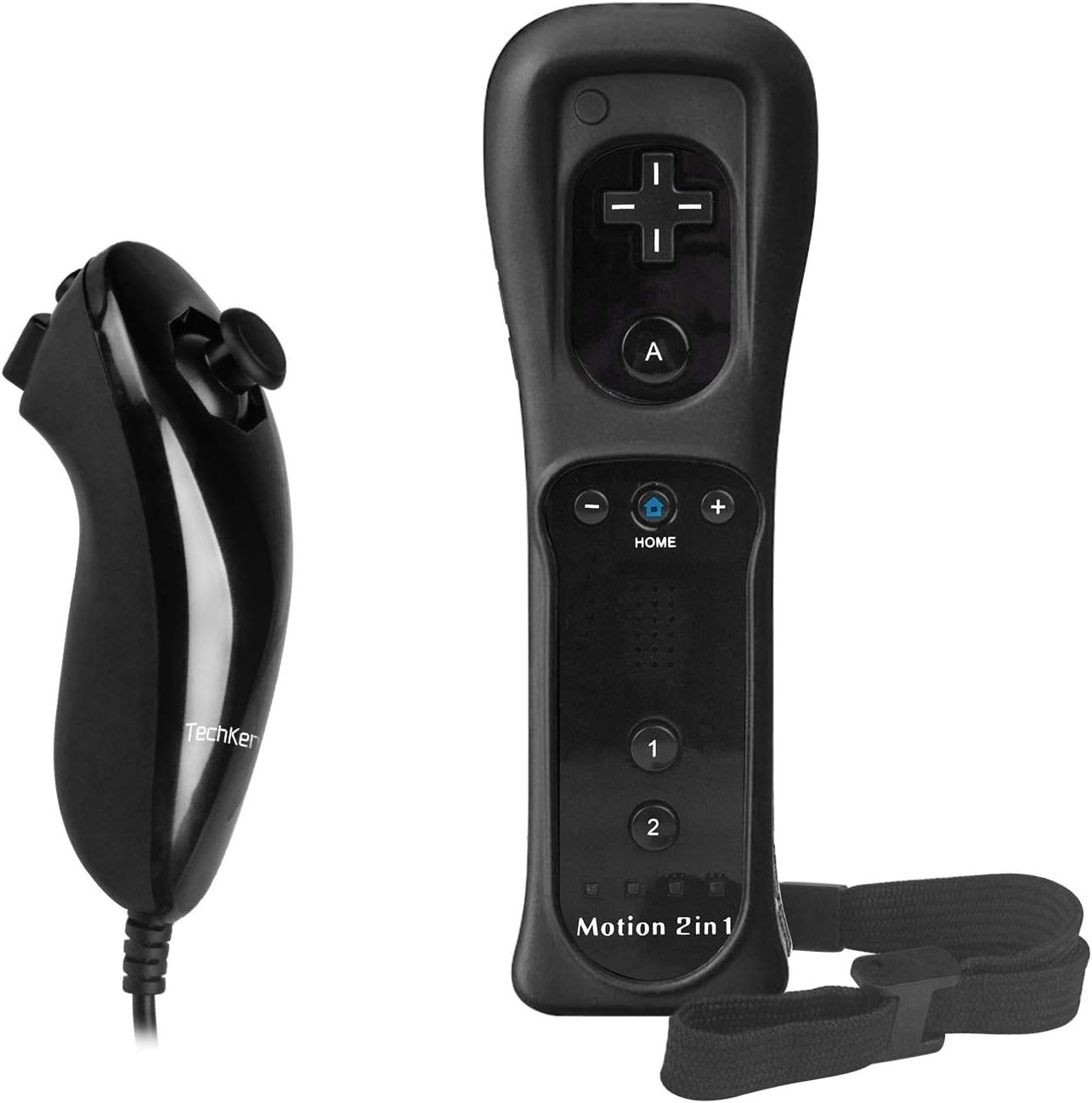 Enhanced Motion Plus Wii Controllers 2-Pack with Nunchucks for Ultimate Gameplay