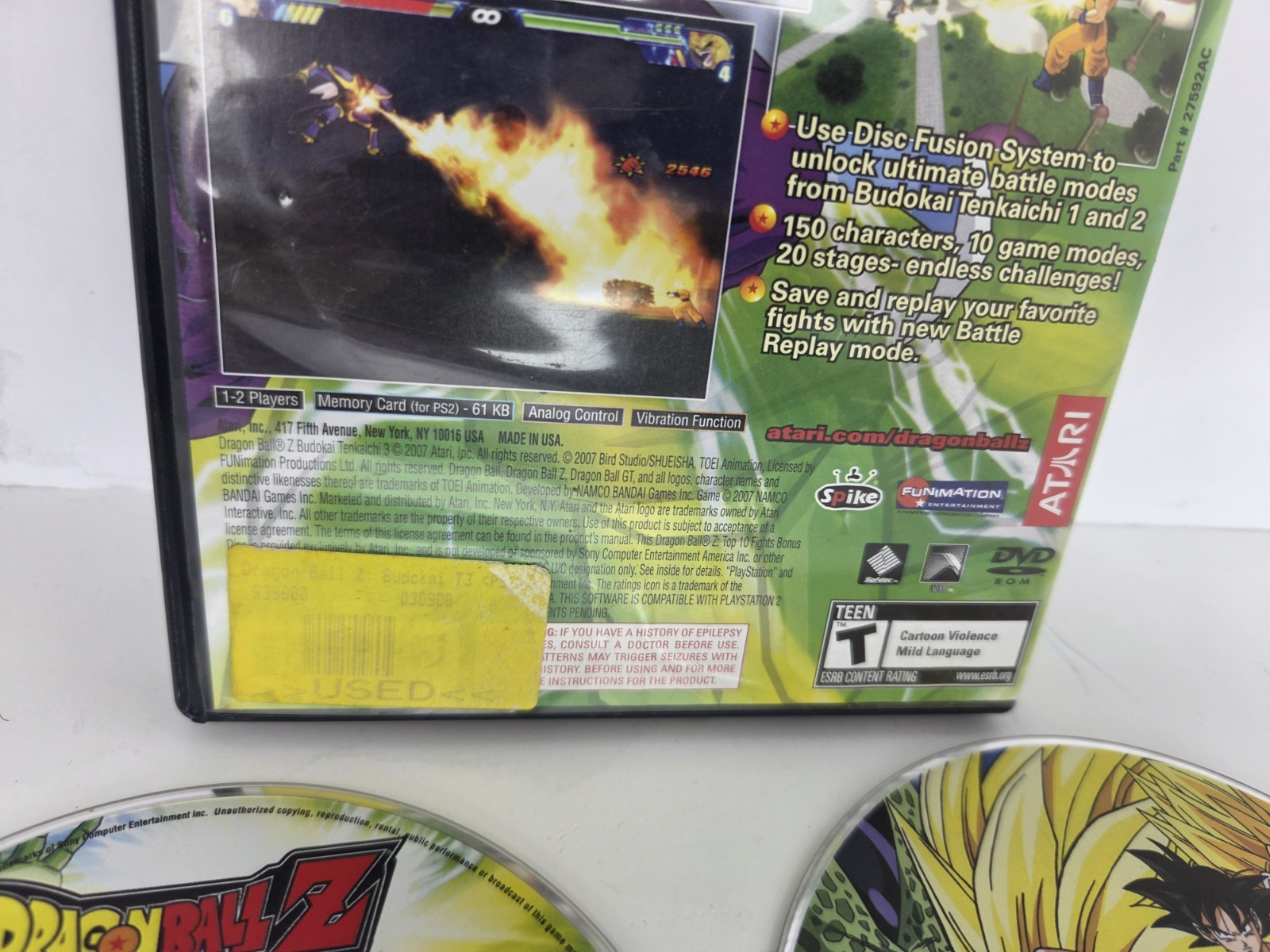 Dragon Ball Z: Budokai Tenkaichi 3 (Sony PlayStation 2), With Bonus Disc, Tested