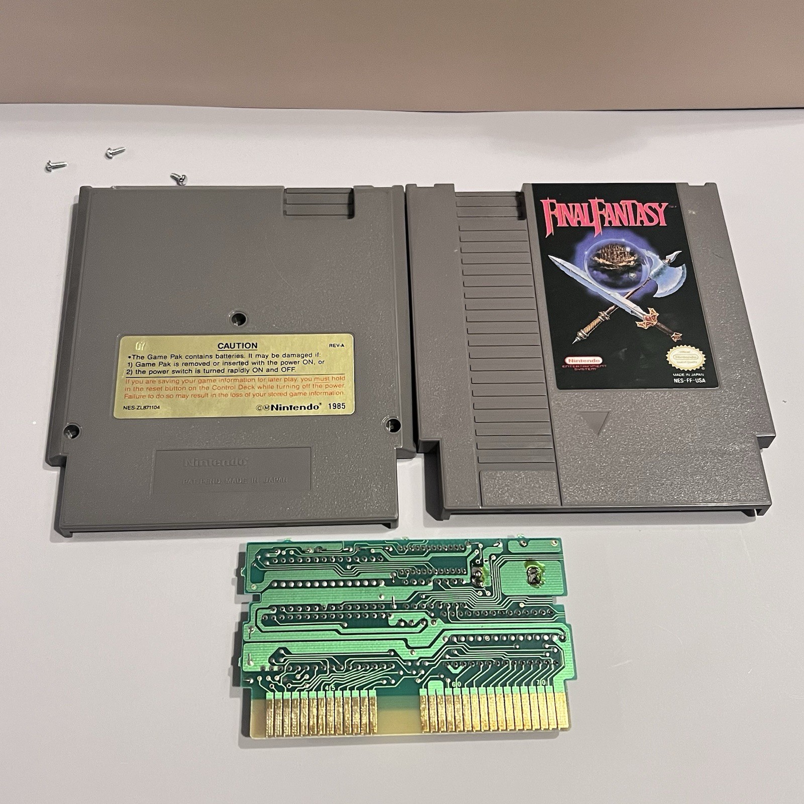 Nintendo Final Fantasy NES Manual World Map Monster Chart Dungeon Map Minty Box