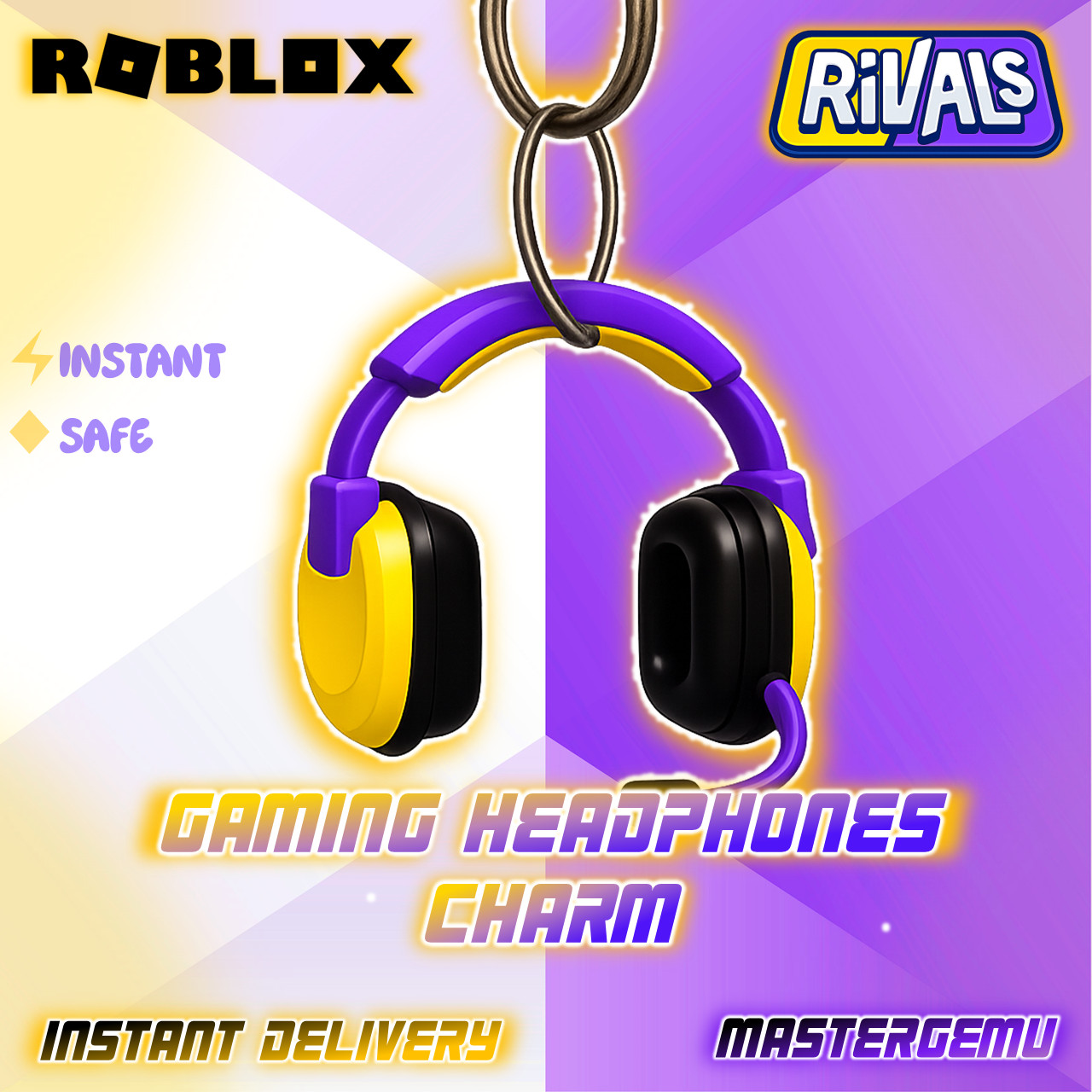 Roblox Rival Gaming Headphones Charm – AUTOMATED INSTANT DELIVERY – Redeem Code
