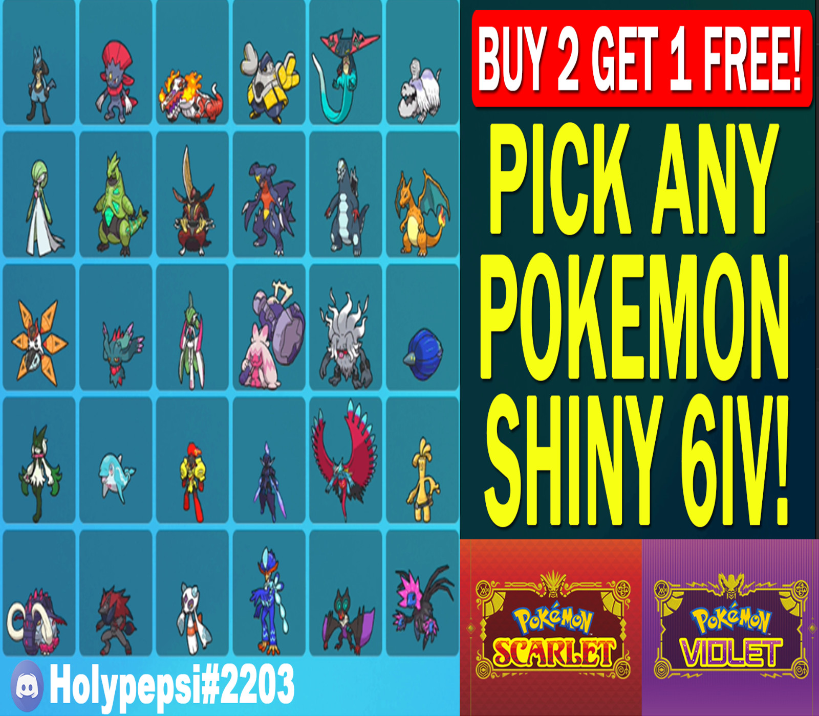 Pokemon Scarlet and Violet SHINY Pokemon 6IV Battle Ready!!
