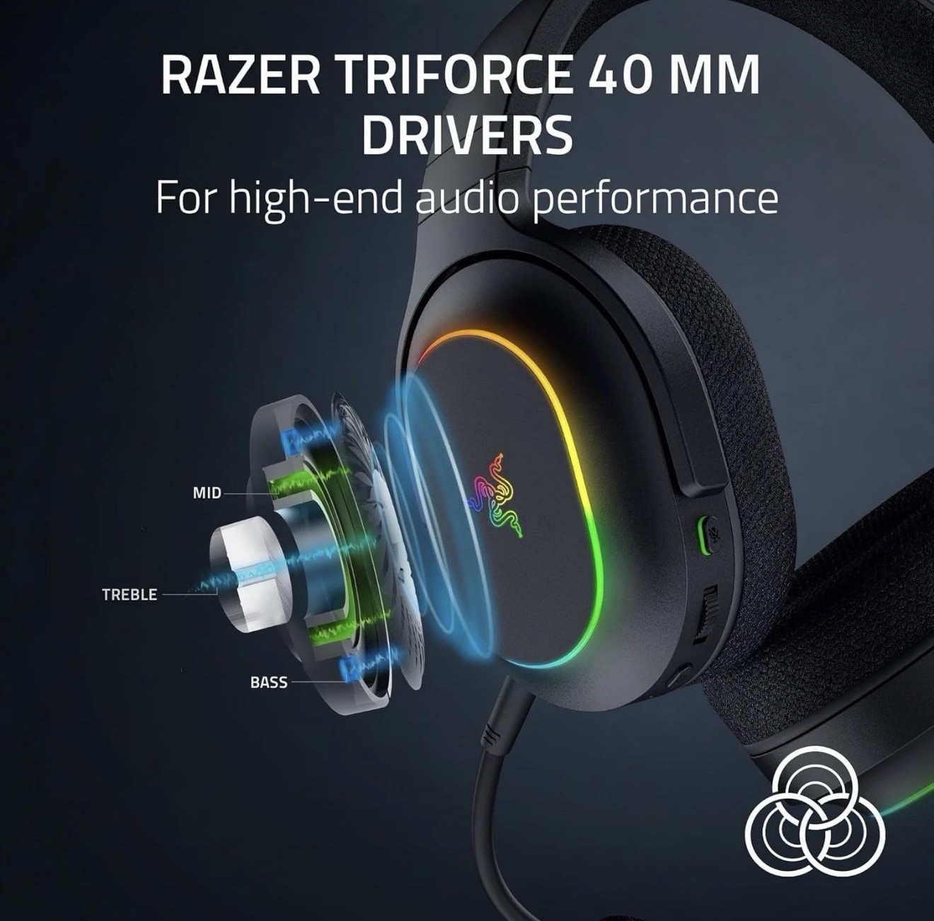 Razer Barracuda X Chroma Wireless Gaming Headset, 2.4GHz/Bluetooth, 70-Hour Batt