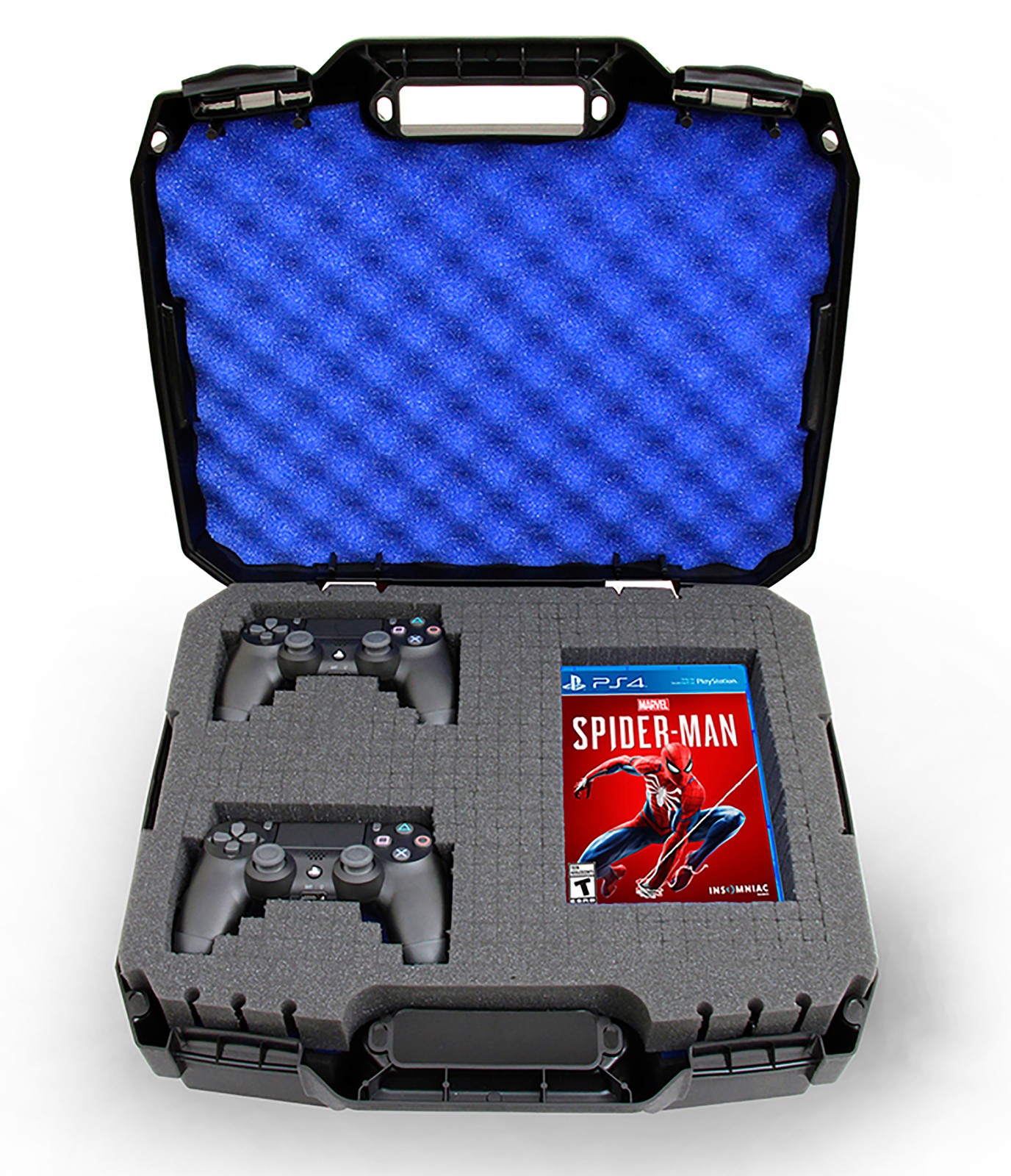 CASEMATIX Travel Case Fits Playstation 4 PS4 Slim Console, Controllers, Games