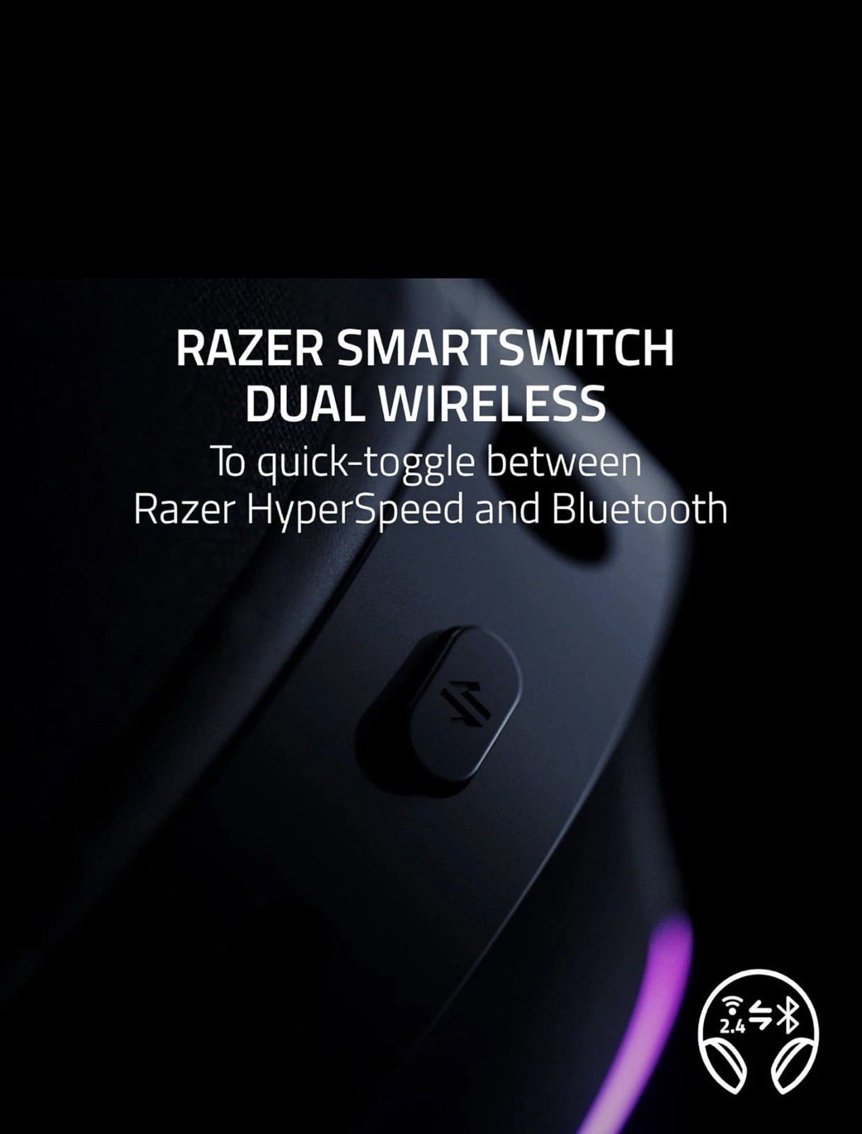 Razer Barracuda X Chroma Wireless Gaming Headset, 2.4GHz/Bluetooth, 70-Hour Batt