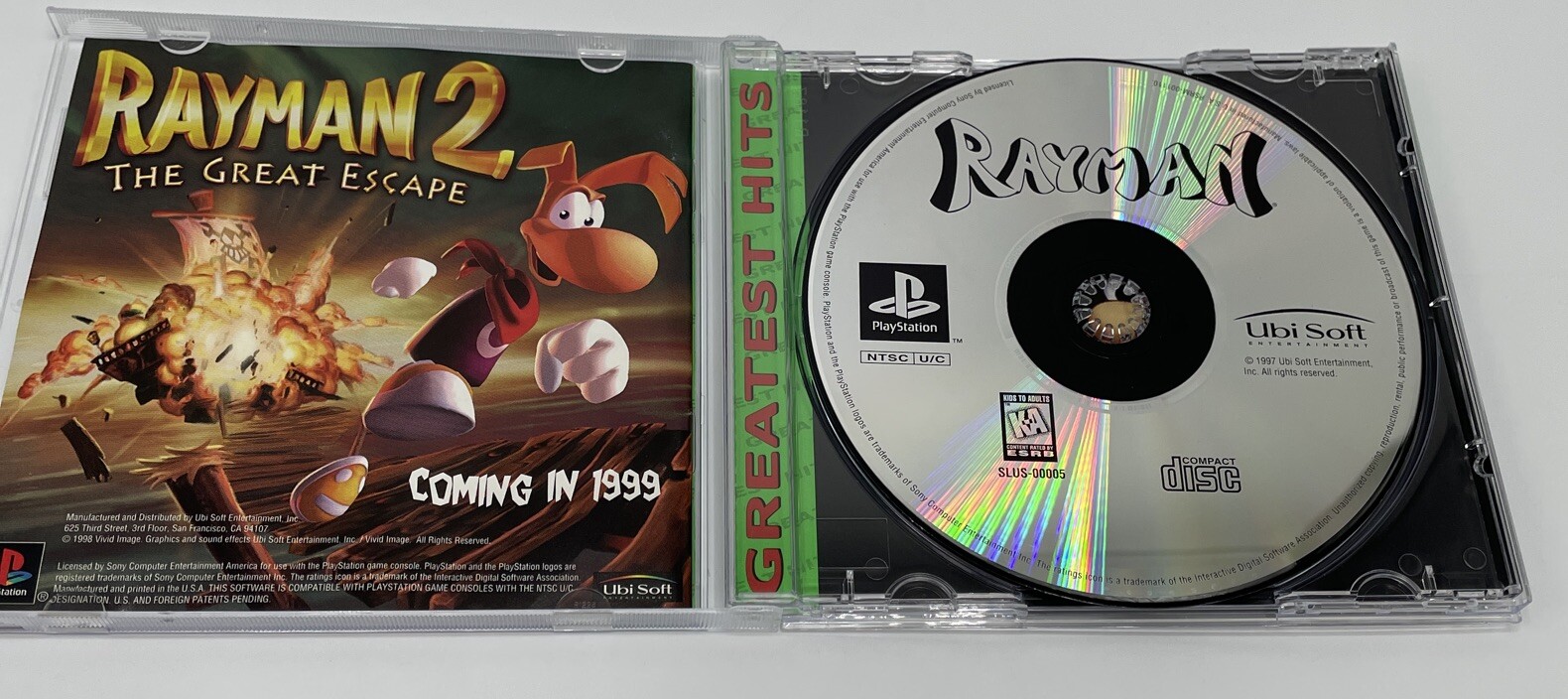 Rayman PlayStation 1 PS1 Complete CIB Greatest Hits Tested