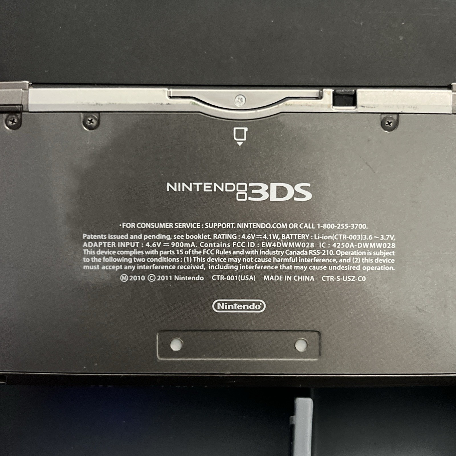 3DS Original US Console Black – Tested Working W/charger CTR 001 3 Games/2 cases