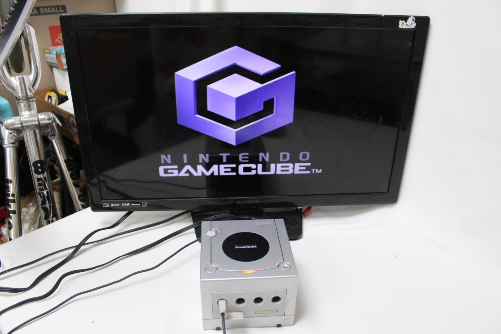 Nintendo Gamecube Console Platinum Silver Model DOL-101(USA) Bundle Game Memory
