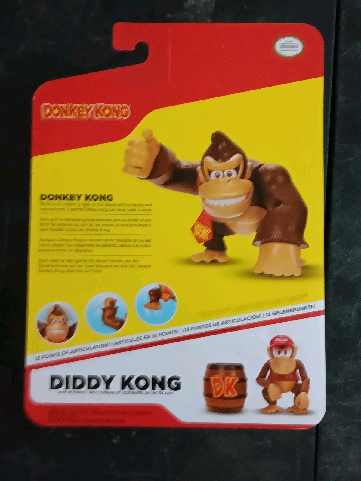 *FREE SHIP* 4″ DONKEY + DIDDY KONG Super Mario World of Nintendo Jakks Pacific