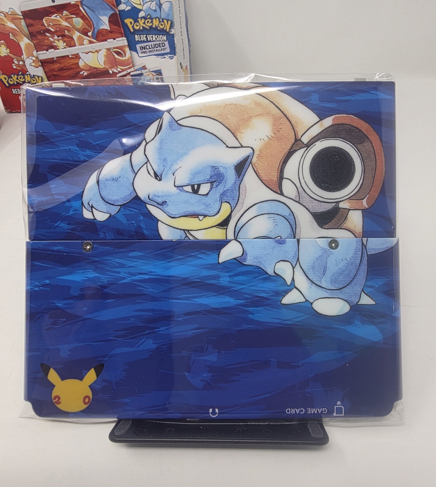 💥 New Nintendo 3DS Pokemon 20th Anniversary Edition System Box Plates Red Blue