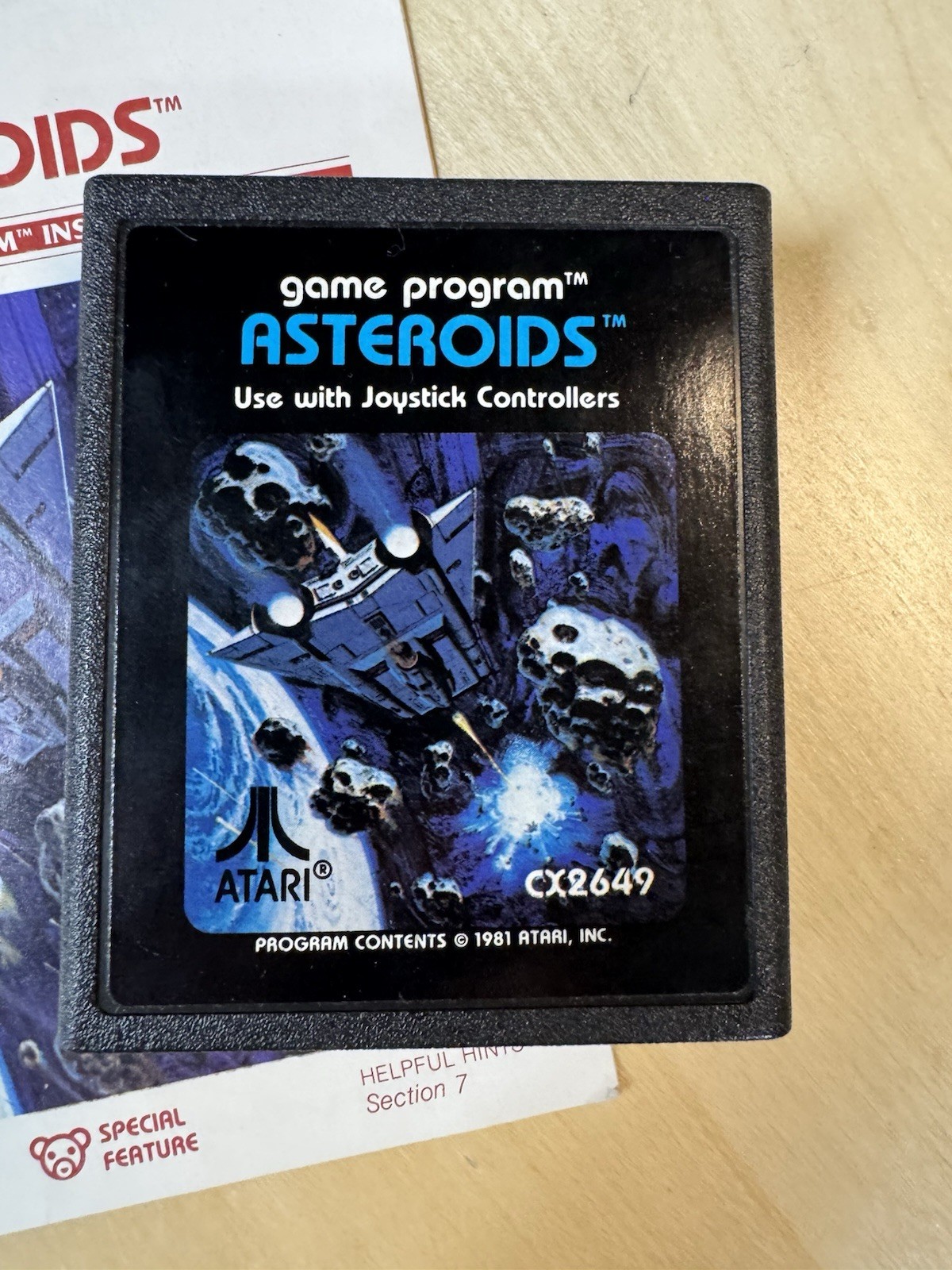 Atari 2600 Game Cartridge, Asteroids, Complete – CIB