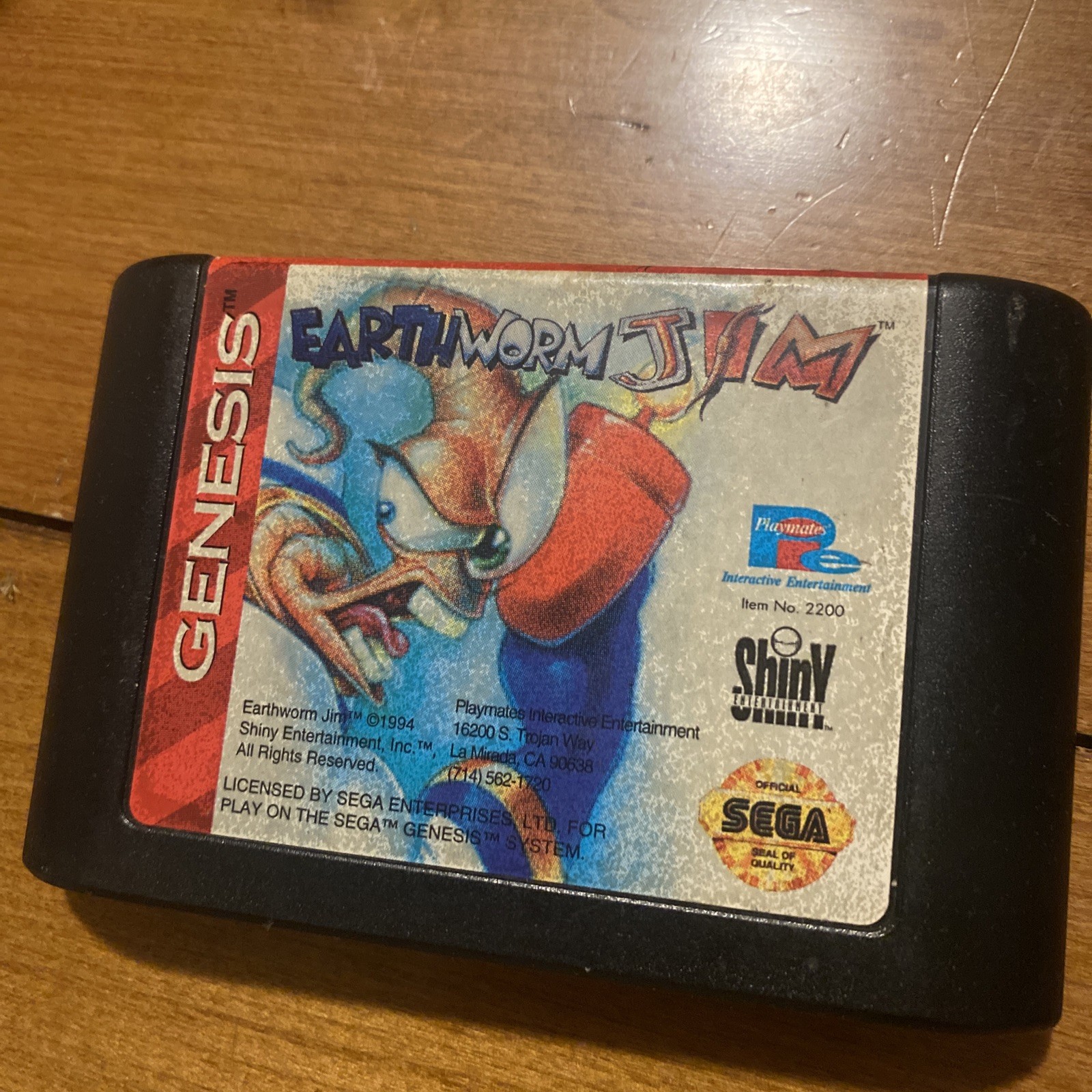 Earthworm Jim SEGA Genesis Cartridge Only