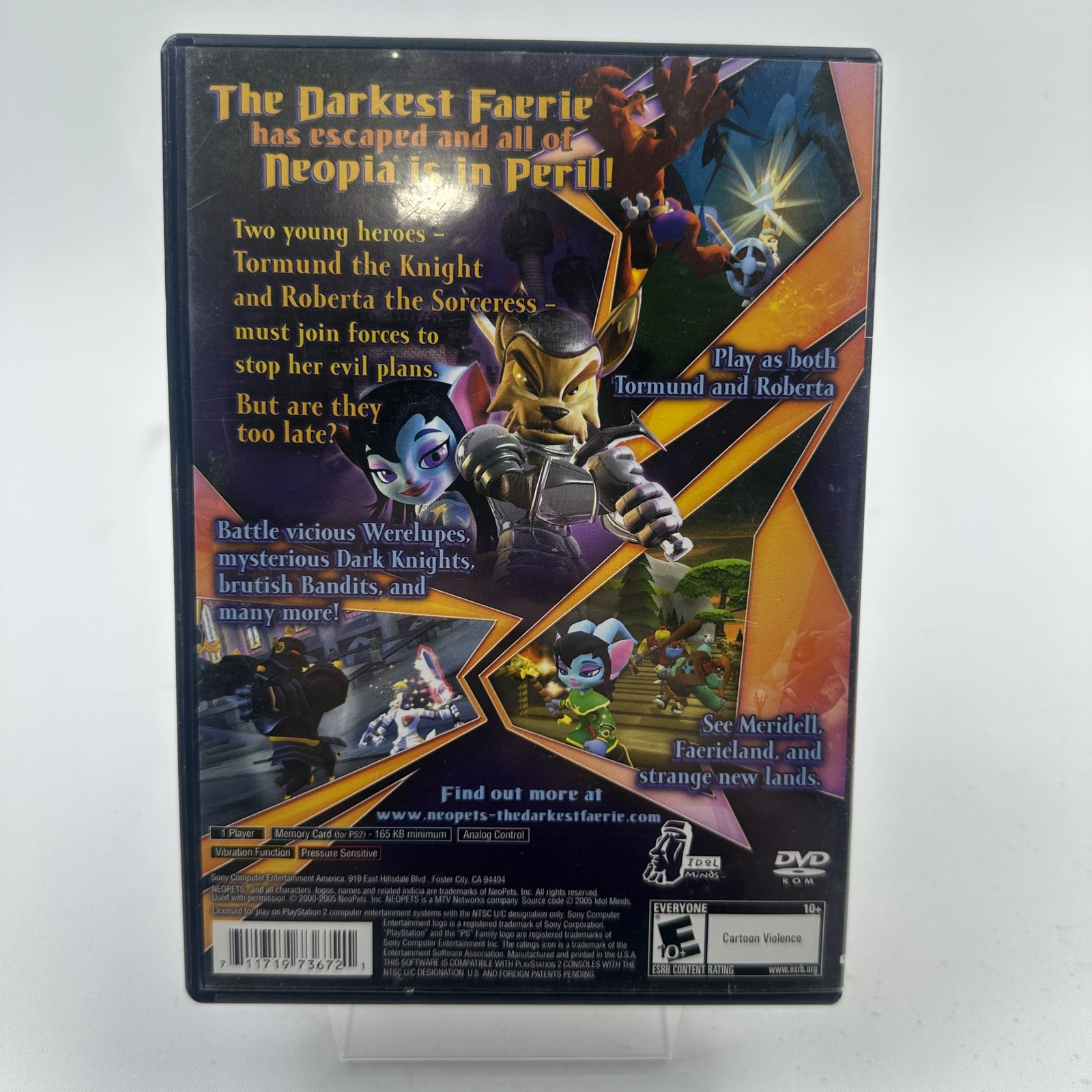 Neopets: The Darkest Faerie (Sony PlayStation 2, 2005) No Manual