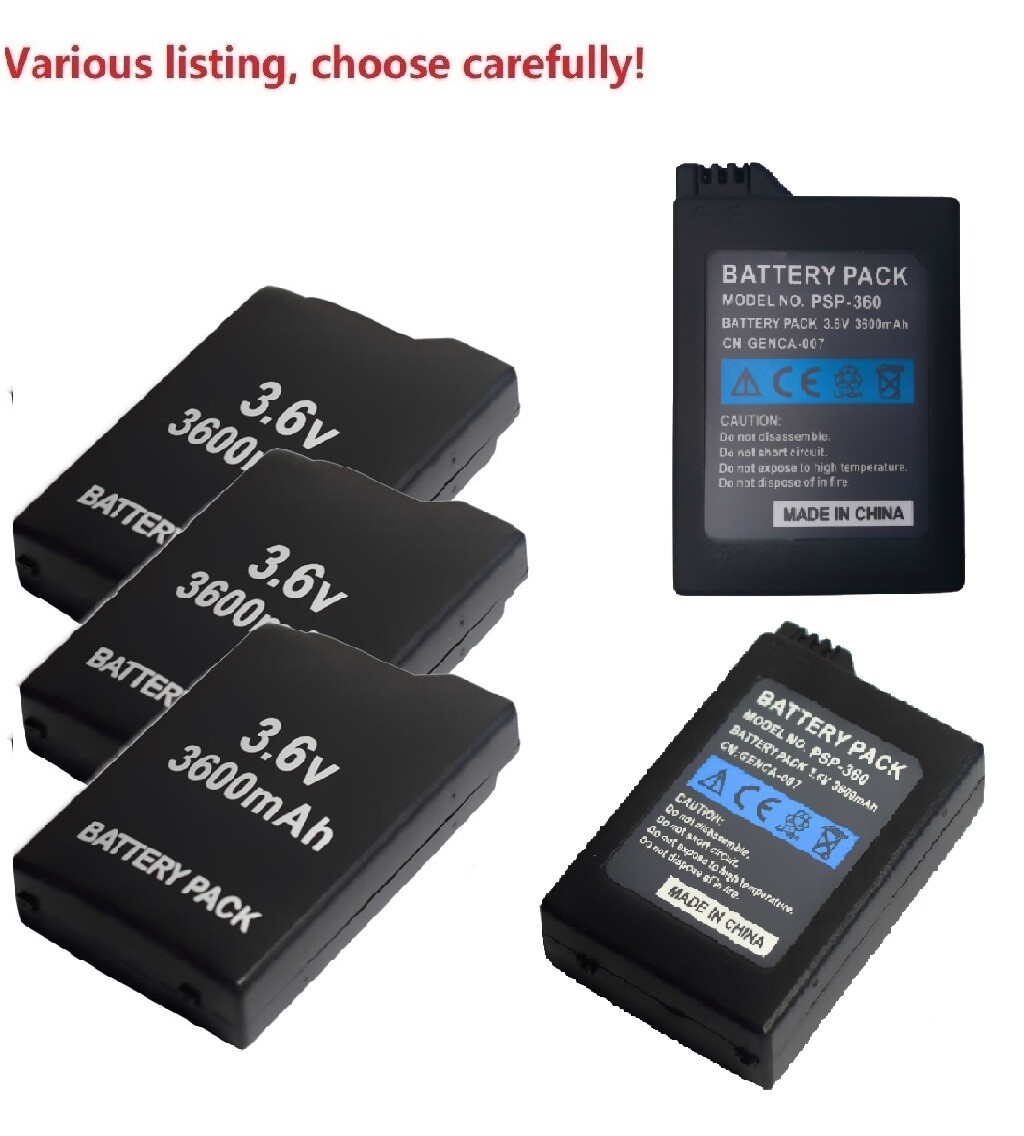 3600mAh Rechargeable Replacement Battery For Sony PSP PSP-1000 1000 1001 Series