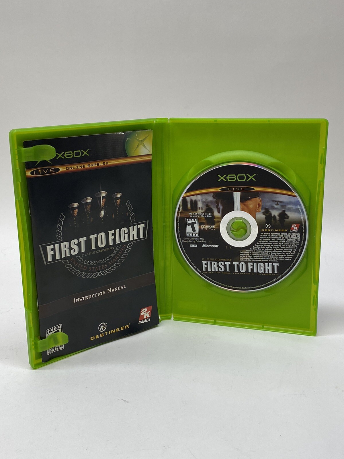 Xbox First To Fight United States Marines Video Game 2005 2K Games Close Combat