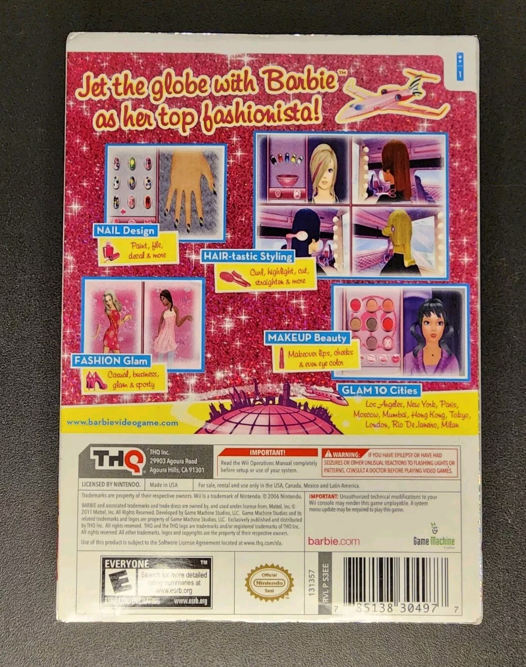 Barbie: Jet, Set & Style (Nintendo Wii, 2011) TESTED and Complete with Manual