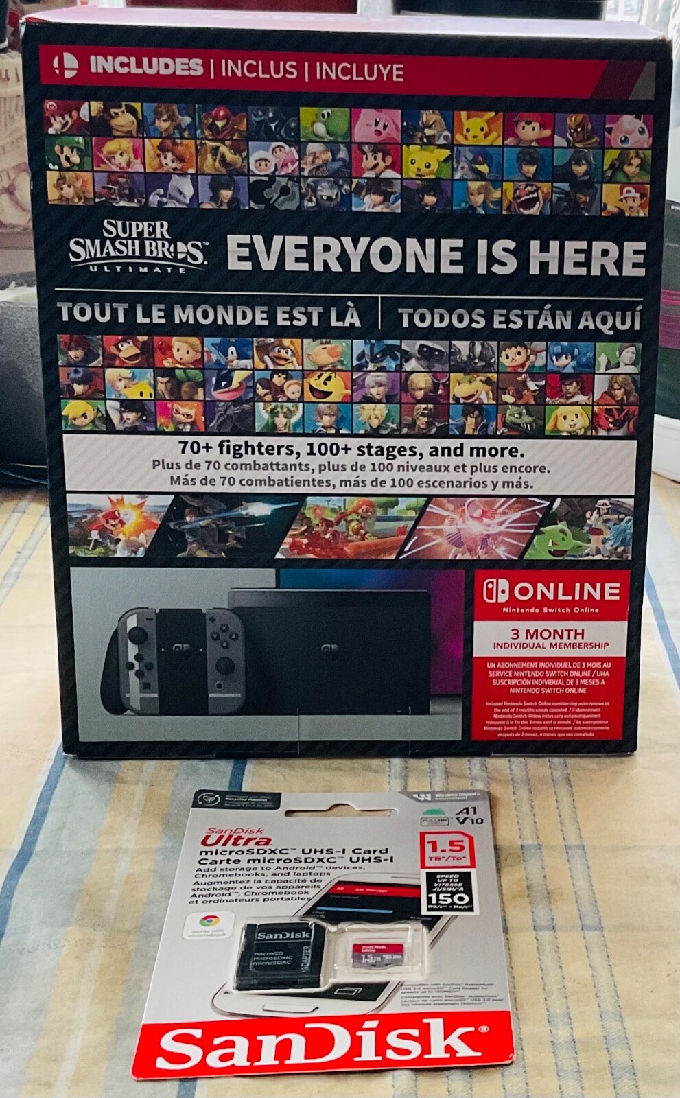 Nintendo Switch OLED Super Smash Bros. Ultimate Bundle with 1.5TB MicroSDXC Card