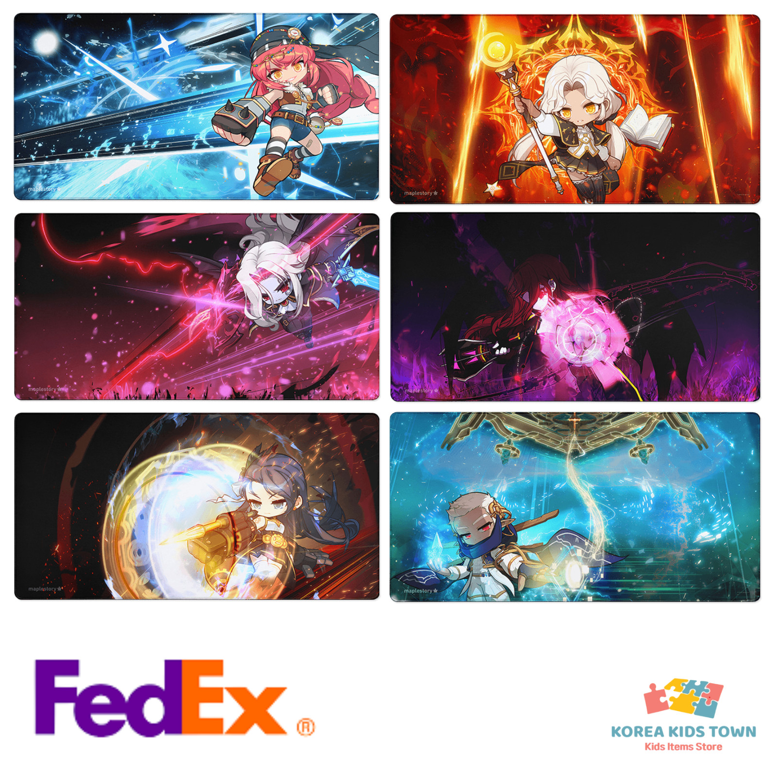 MapleStory Official All Characters Large Mouse Pad Desk Mat