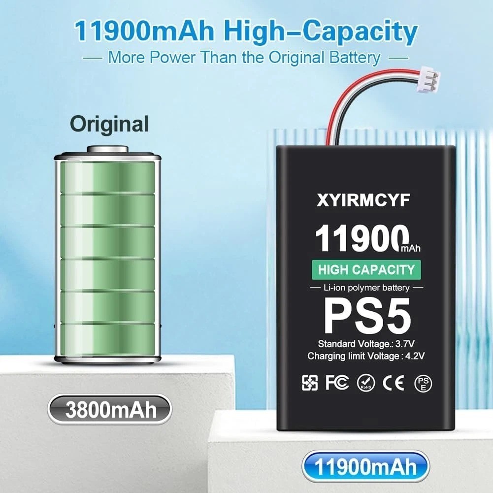 2PCS 11900mAh Battery for PS5 LIP1708 DualSense Controller CFI-ZCT1W USA STOCK