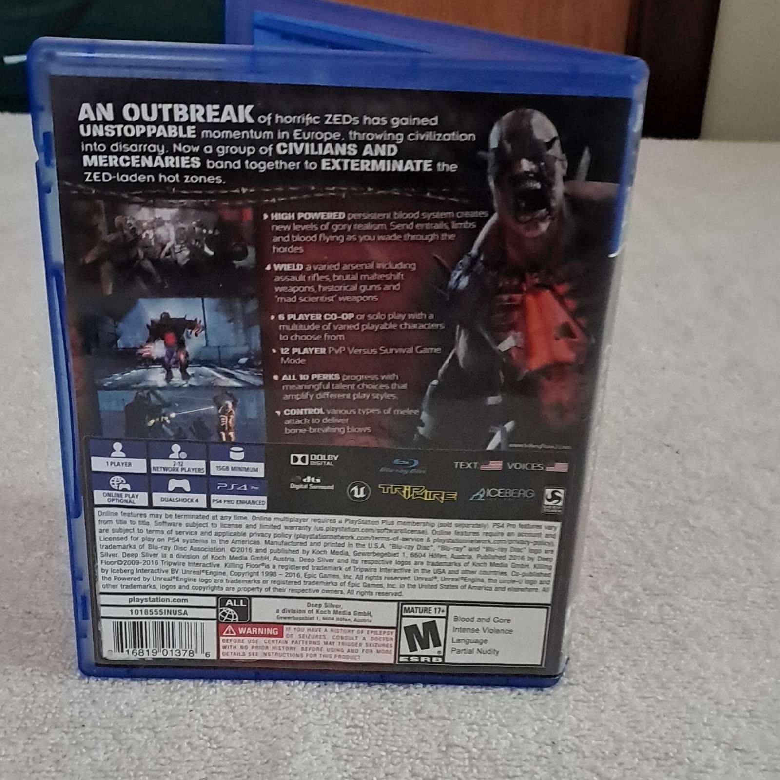 Killing Floor 2 Multiplayer Shooter PS4 M NTSC-U/C 2016 Deep Silver